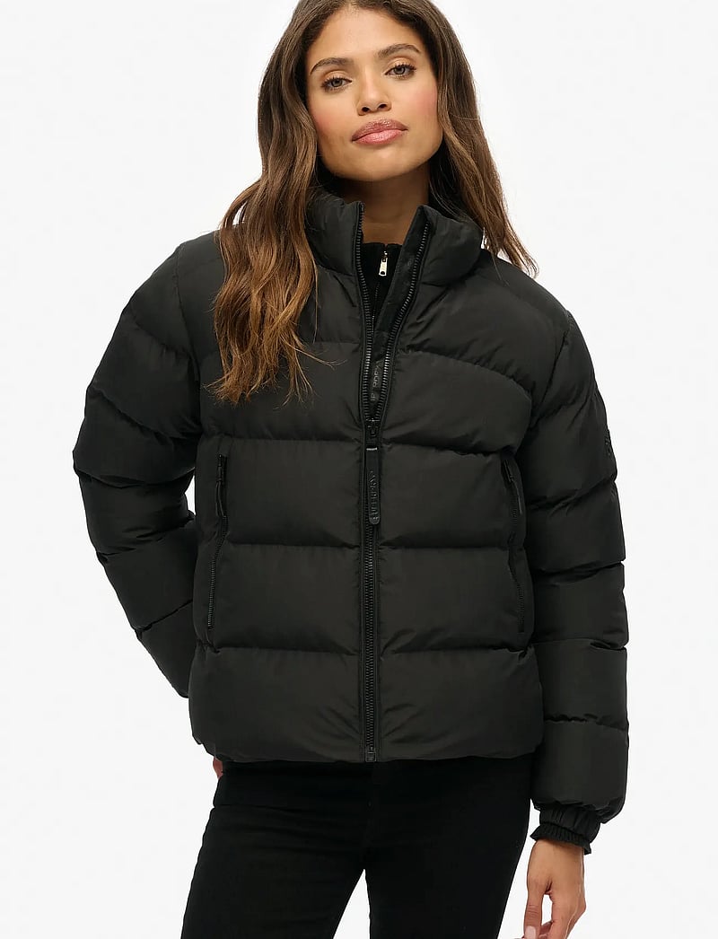 Superdry - NON HOODED SPORTS PUFFER JKT - winterjacken - black - 3