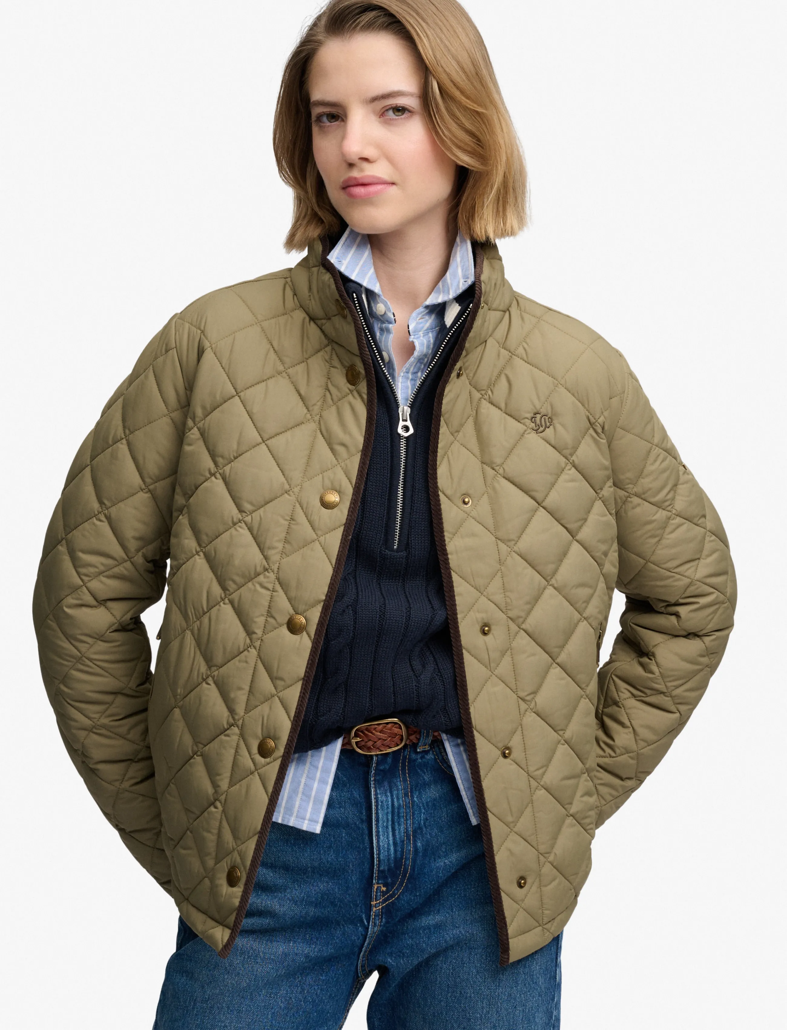 Superdry ESTATE COUNTRY LINER JACKET - Jakker - MOSS KHAKI / khaki/green