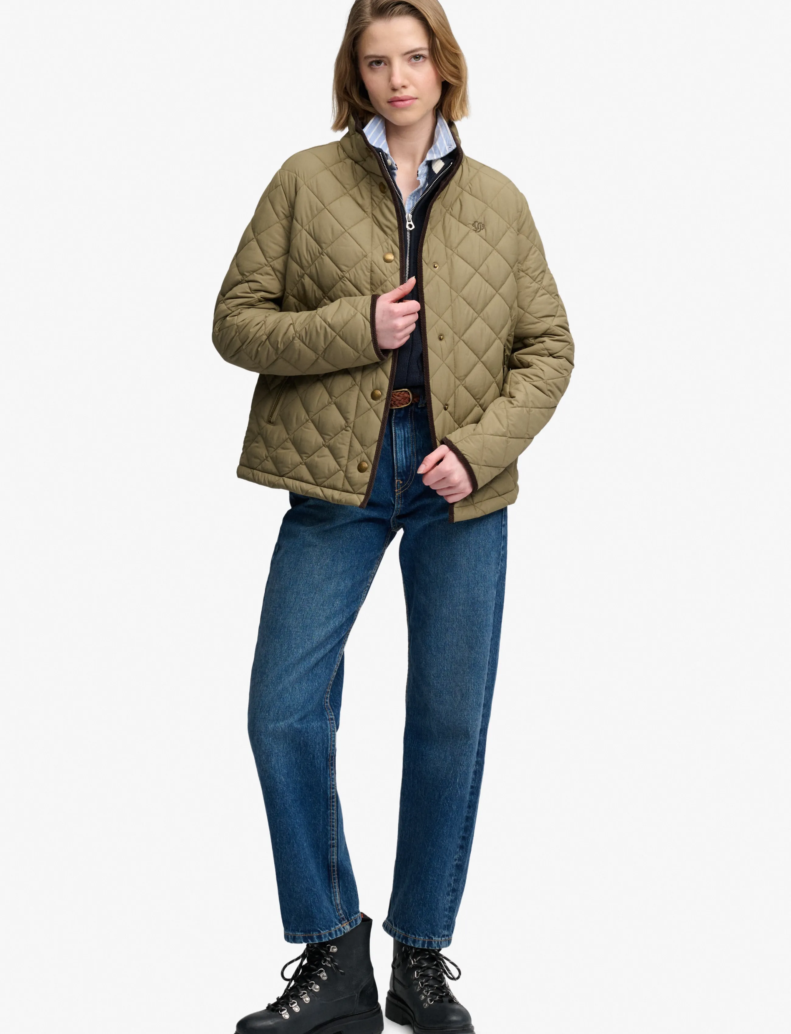 Superdry - ESTATE COUNTRY LINER JACKET - tepitud jakid - moss khaki - 5