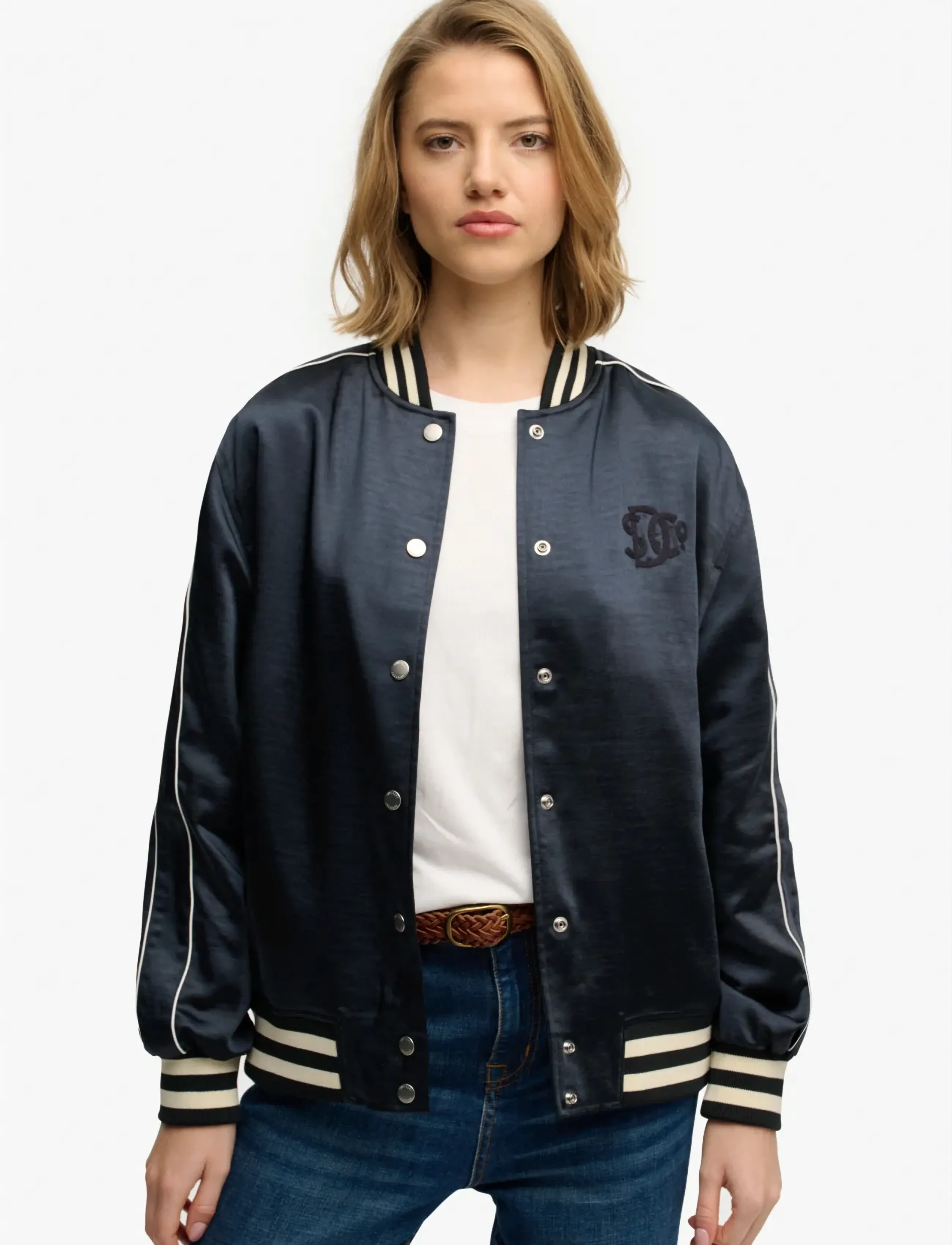 Superdry Varsity Satin Bomber Jacket jackor dam – bild 6