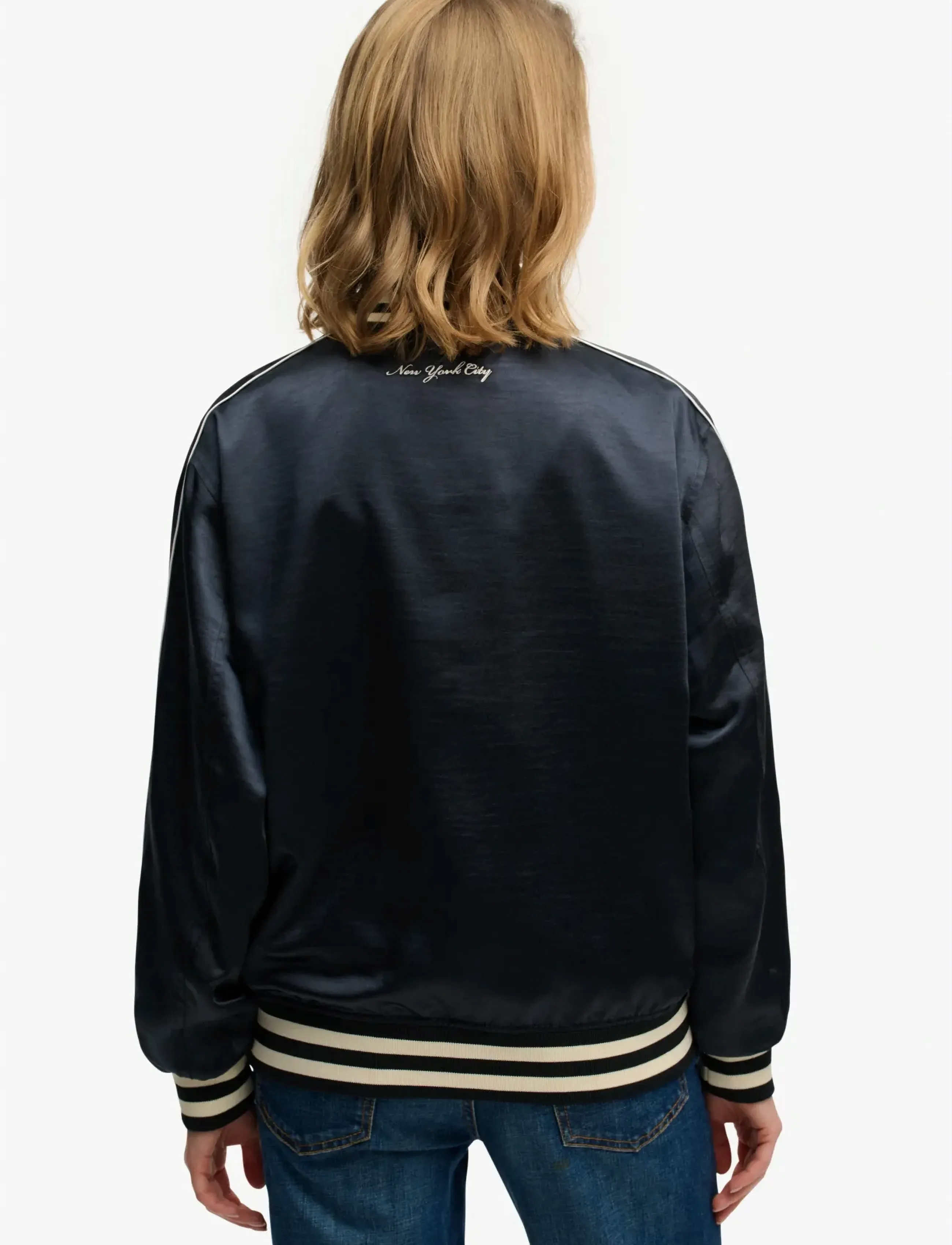 Superdry Varsity Satin Bomber Jacket jackor dam – bild 7