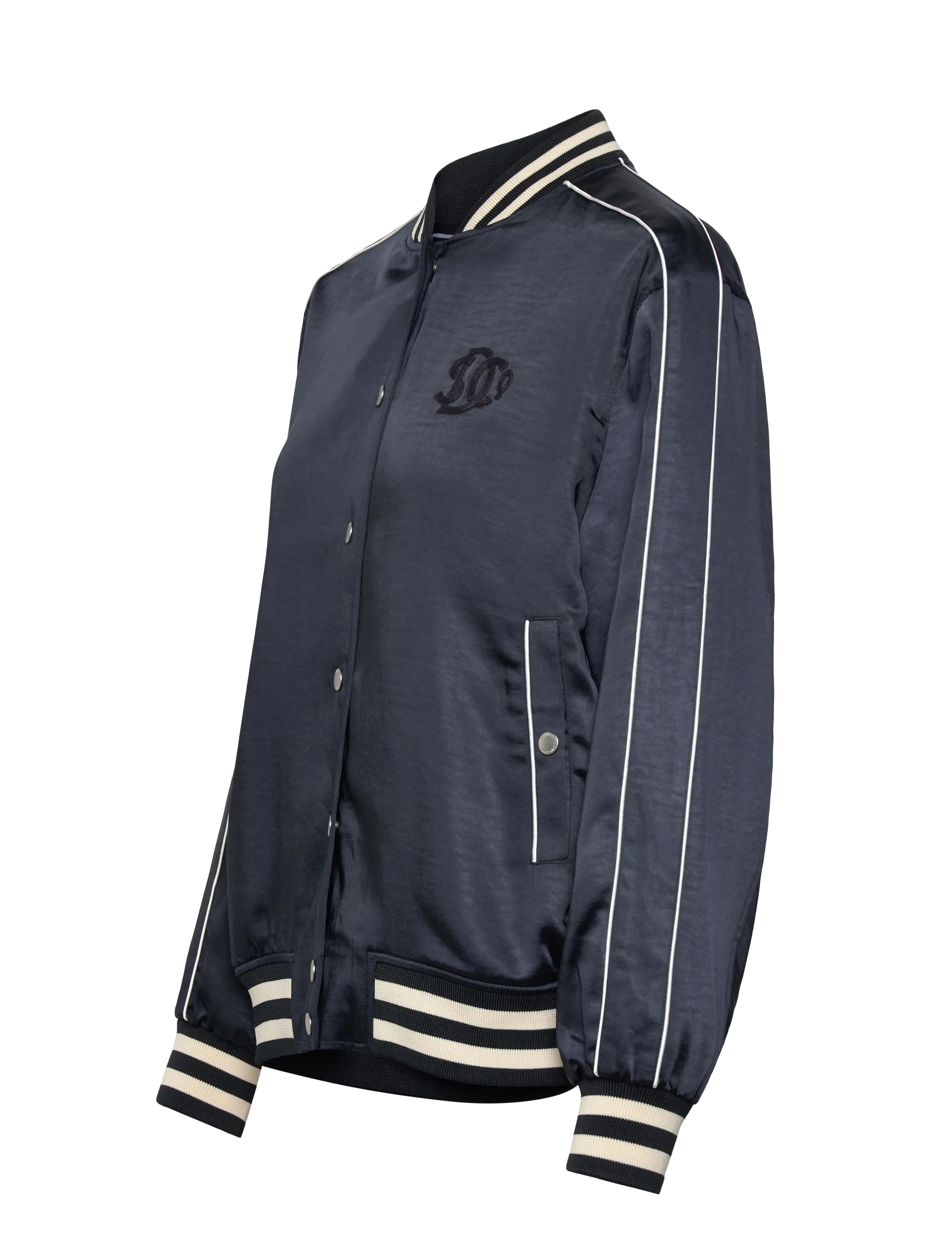 Superdry - VARSITY SATIN BOMBER JACKET - tunna jackor - eclipse navy - 3