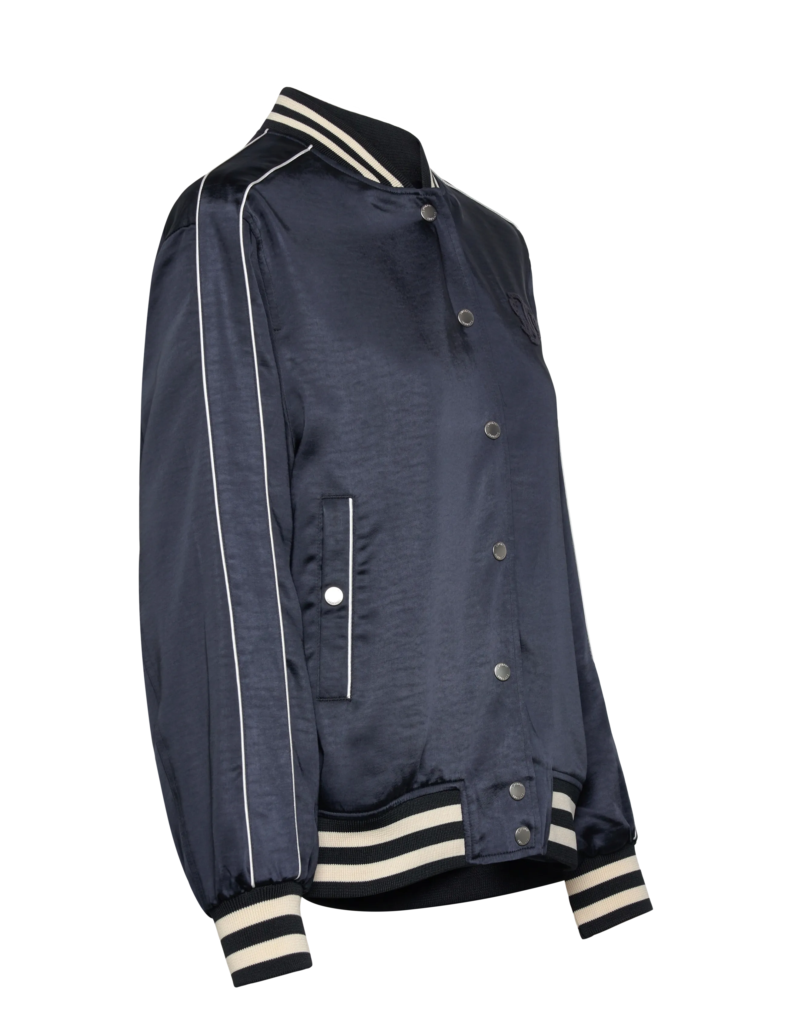 Superdry - VARSITY SATIN BOMBER JACKET - tunna jackor - eclipse navy - 4