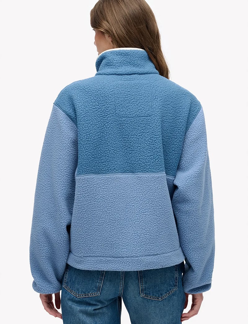 Superdry - COLOUR BLOCK FLEECE PULL OVER - oberteile - tidal blue - 3