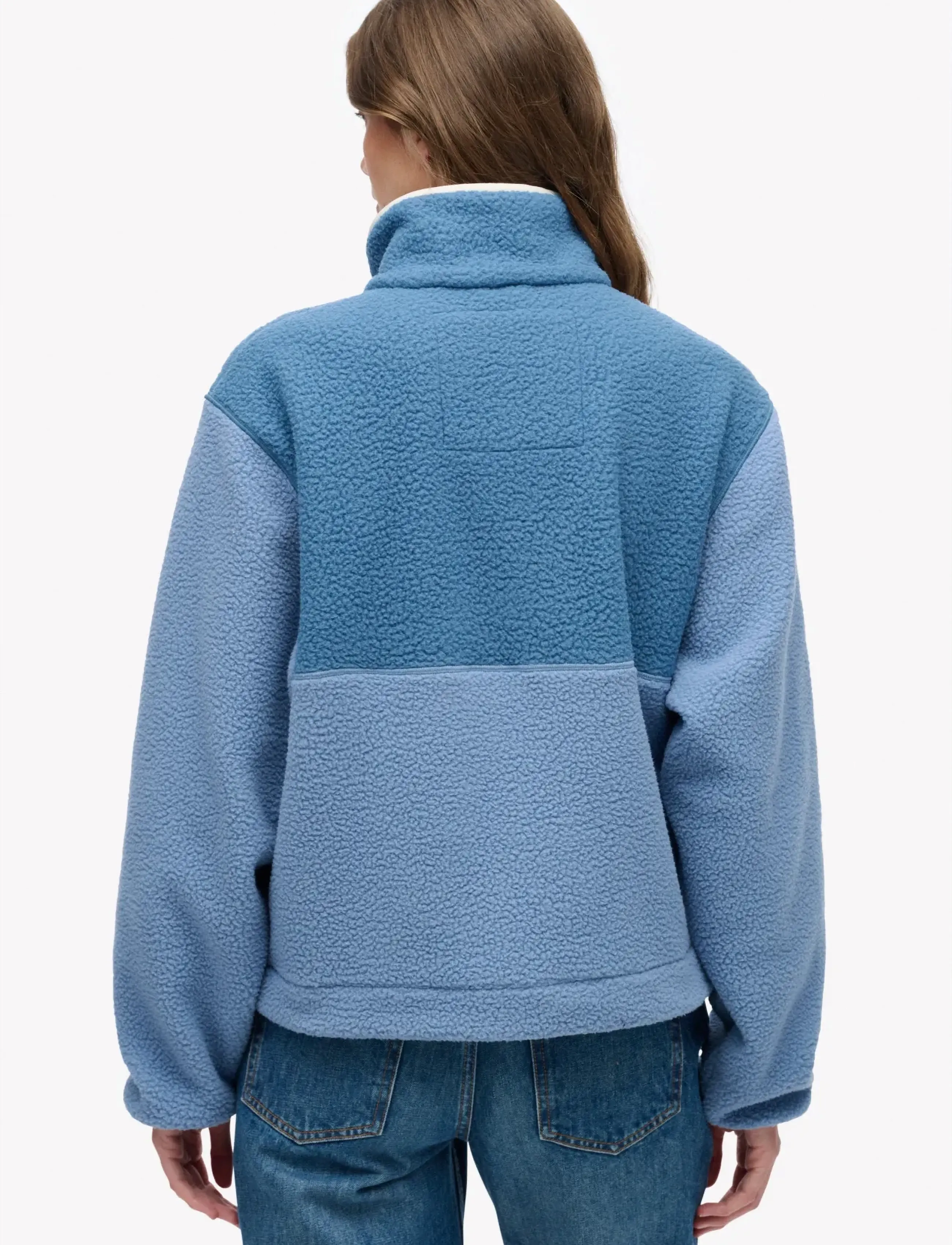 Superdry - COLOUR BLOCK FLEECE PULL OVER - overdeler - tidal blue - 3