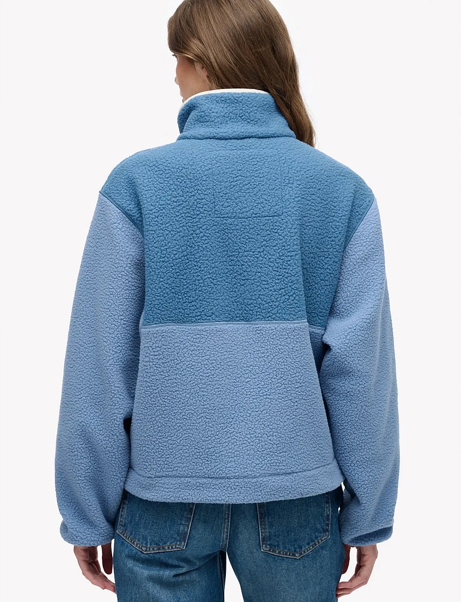 Superdry - COLOUR BLOCK FLEECE PULL OVER - overdeler - tidal blue - 3