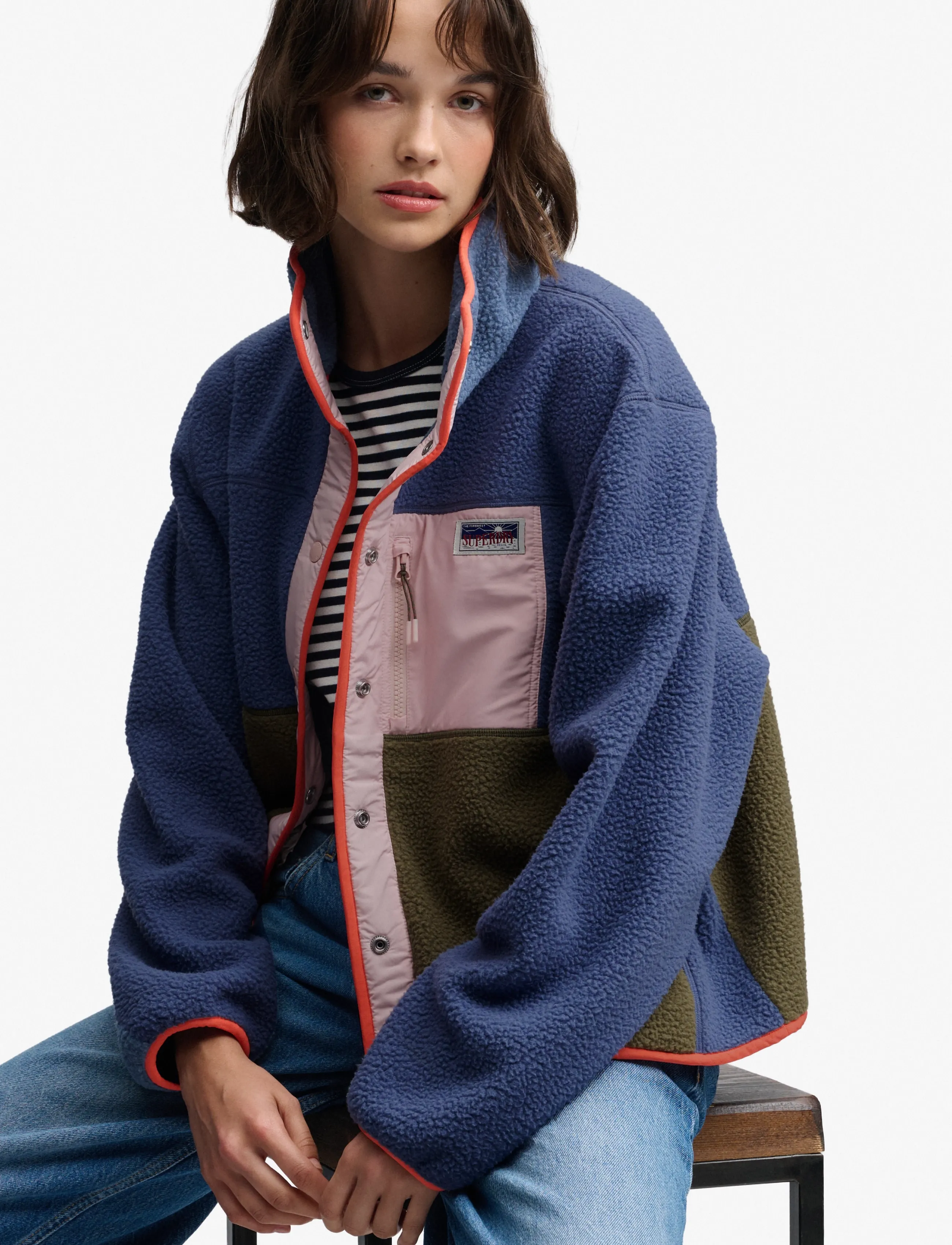 Superdry Colour Block Fleece Jacket jackor dam – bild 4