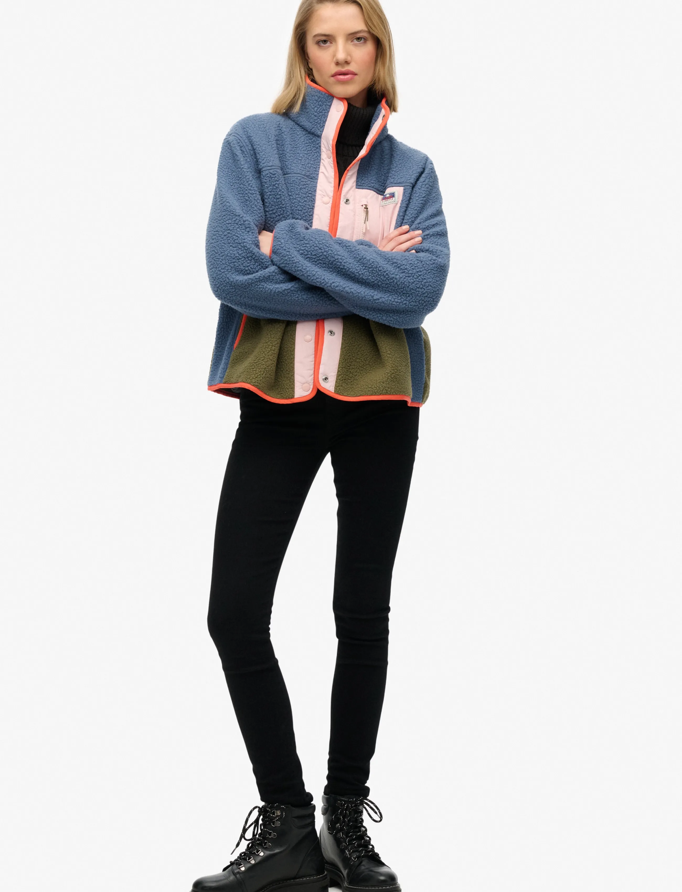 Superdry Colour Block Fleece Jacket jackor dam – bild 9