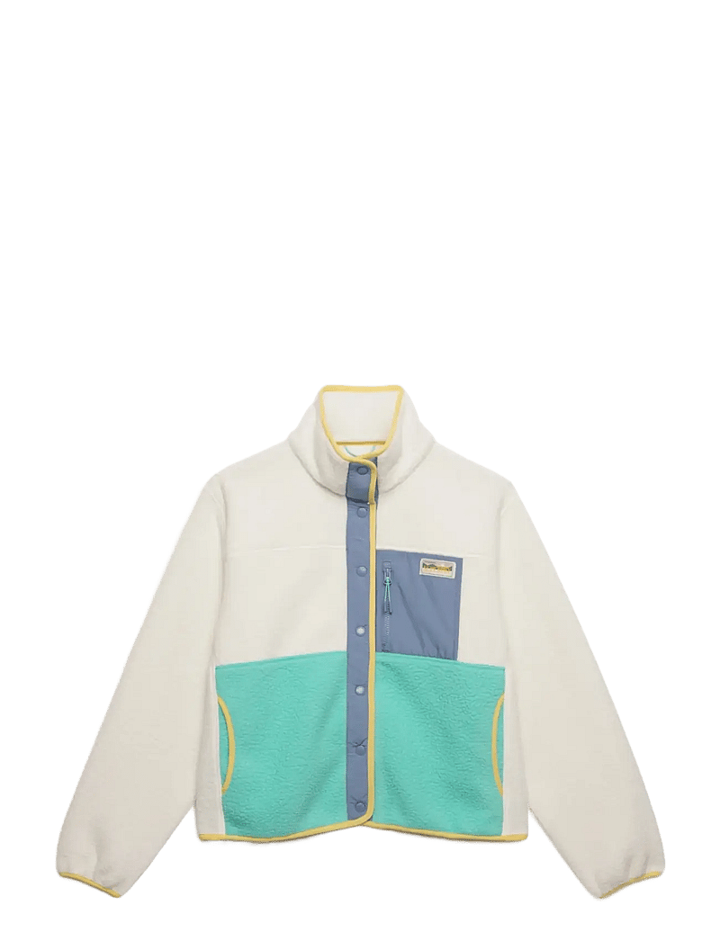 Superdry - COLOUR BLOCK FLEECE JACKET - alussärgid - off white - 1