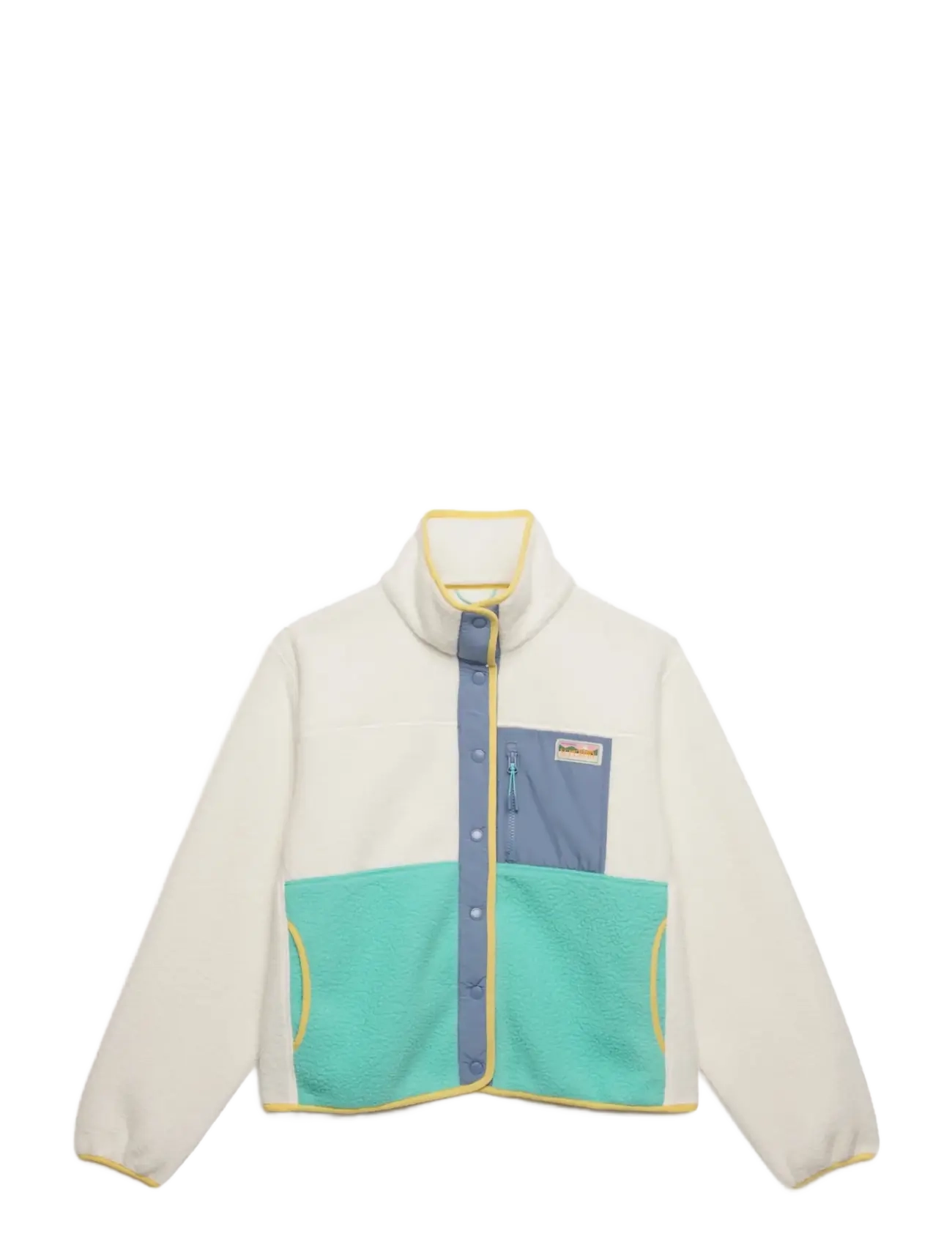 Superdry COLOUR BLOCK FLEECE JACKET - Fleece & Midlayer - OFF WHITE / white