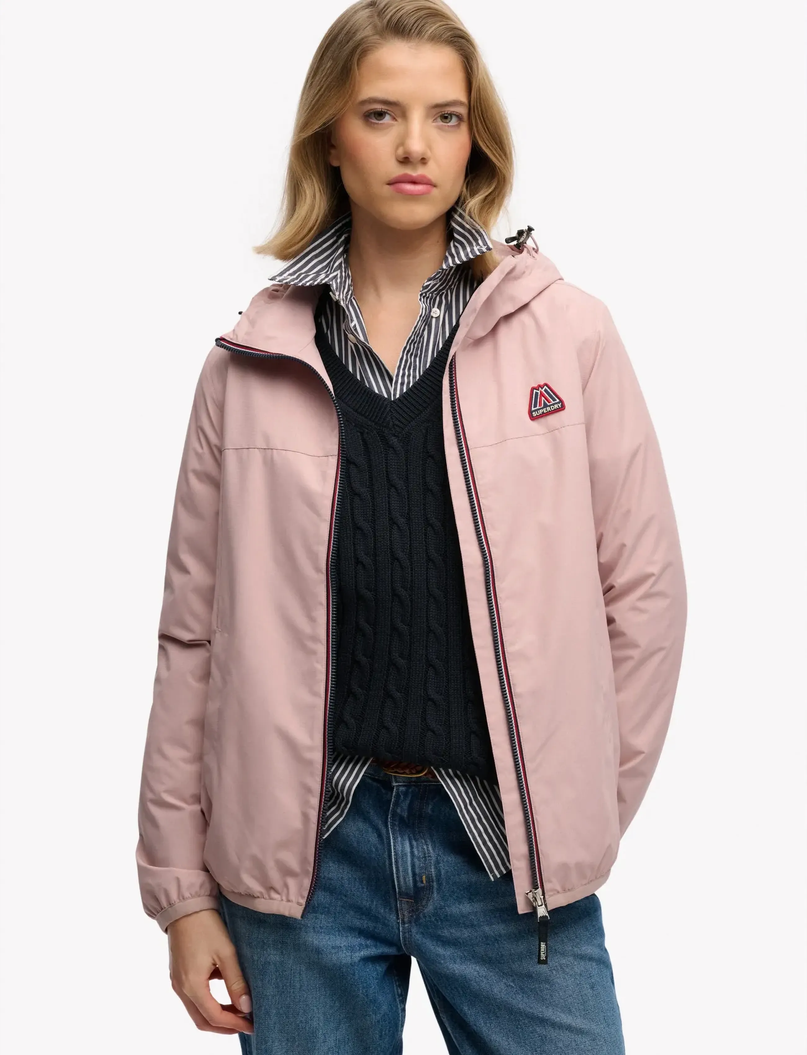 Superdry ESSENTIAL TRI WINDBREAKER JKT - Kleding - ADOBE ROSE / pink/rose