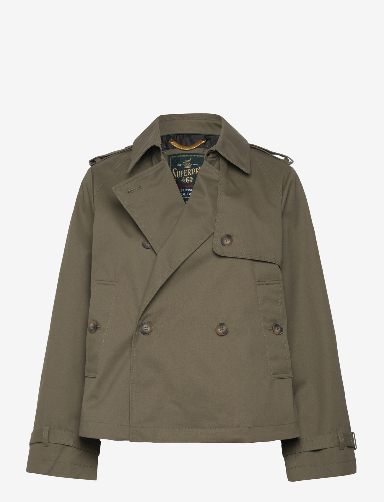 Superdry - SHORT TRENCH COAT - trenchcoats - dusty olive green - 1