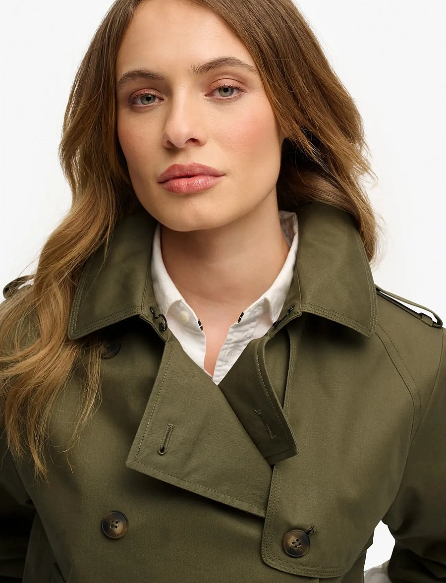 Superdry - SHORT TRENCH COAT - vihmamantlid - dusty olive green - 4