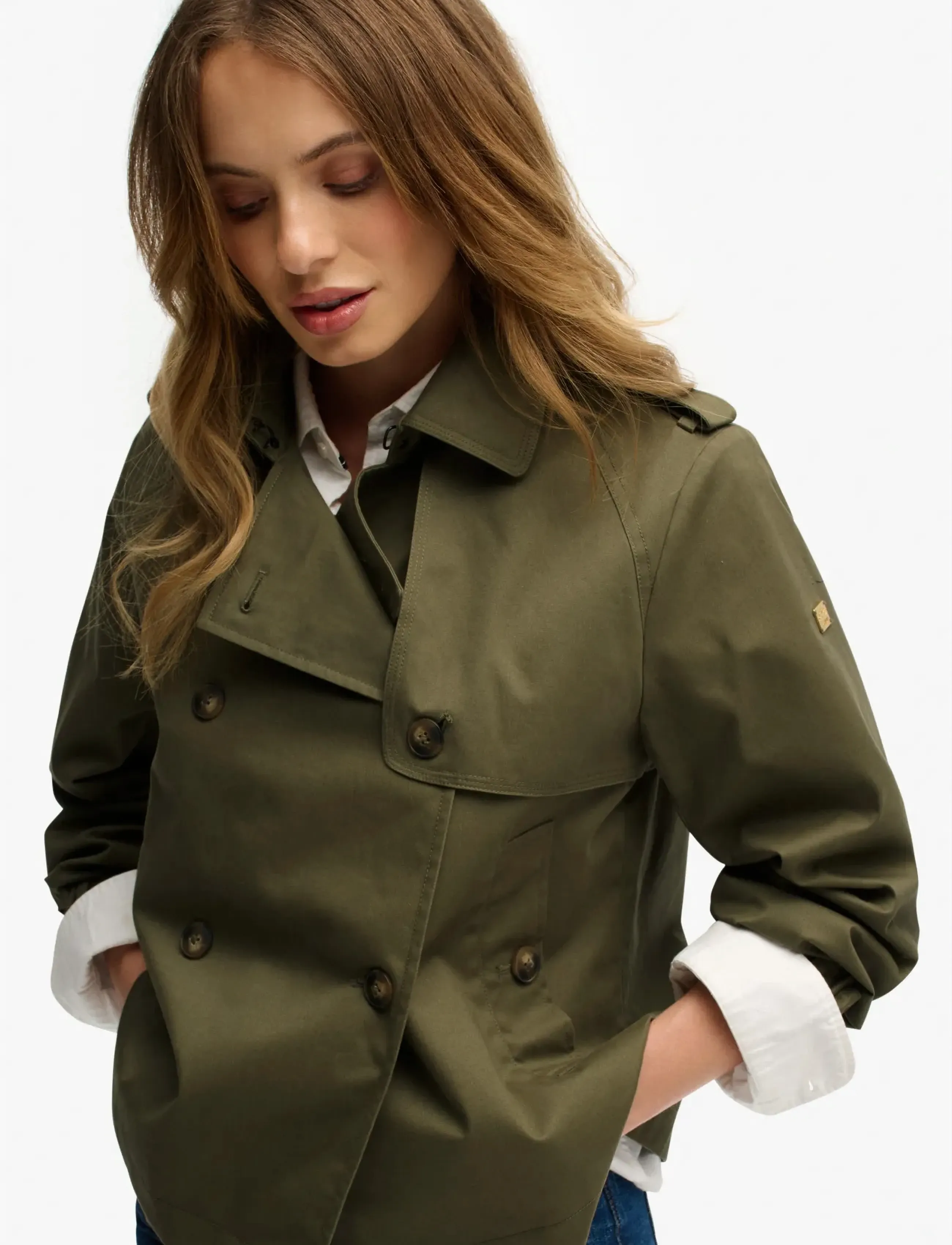 Superdry Short Trench Coat kappor & rockar dam – bild 5