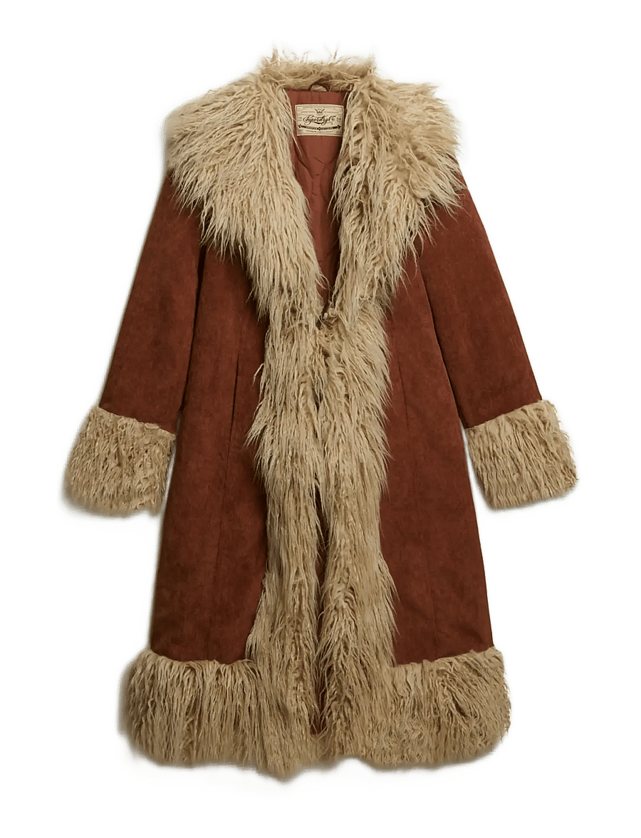 Superdry - LONG AFGHAN COAT - winter jackets - rustic chestnut brown - 1
