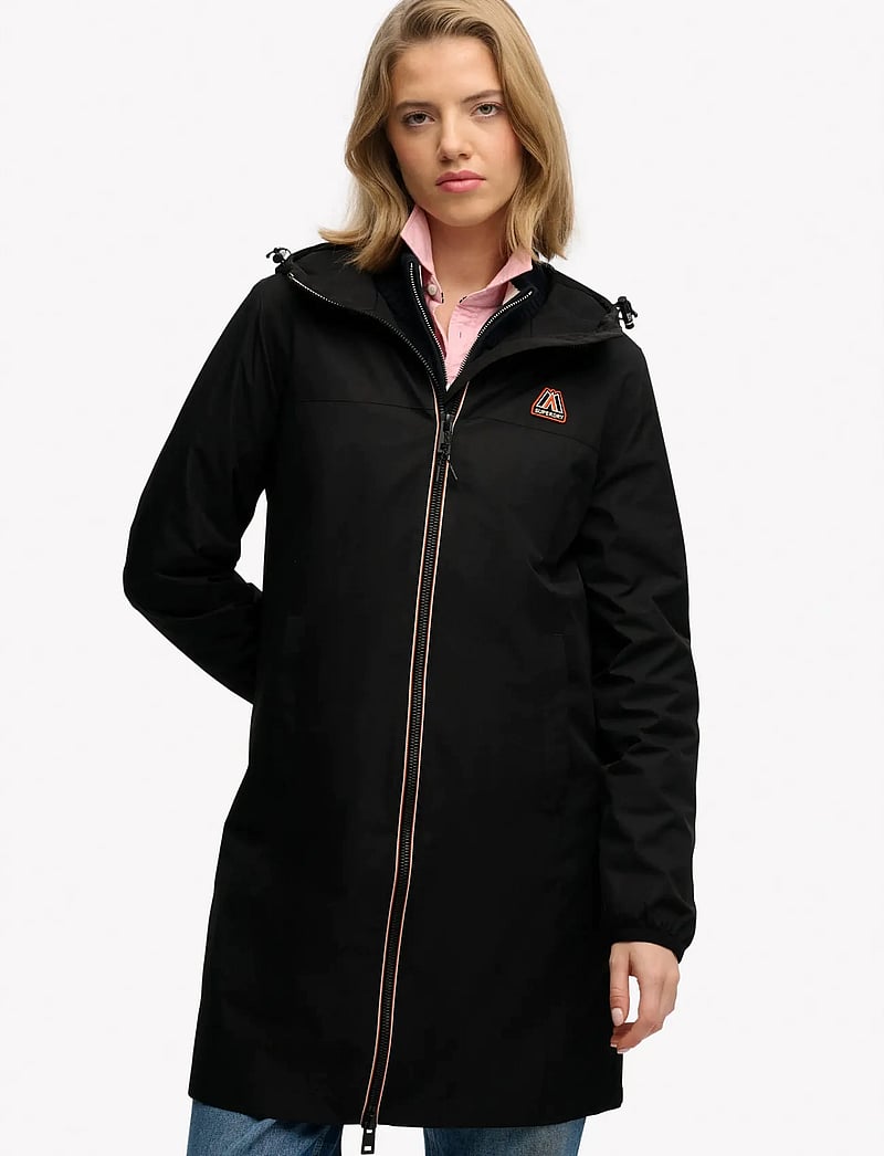 Superdry - LONGLINE TRI WINDBREAKER JKT - outdoor jacken - black - 0