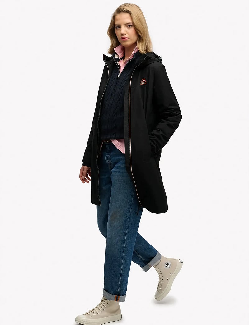 Superdry - LONGLINE TRI WINDBREAKER JKT - outdoor jacken - black - 2