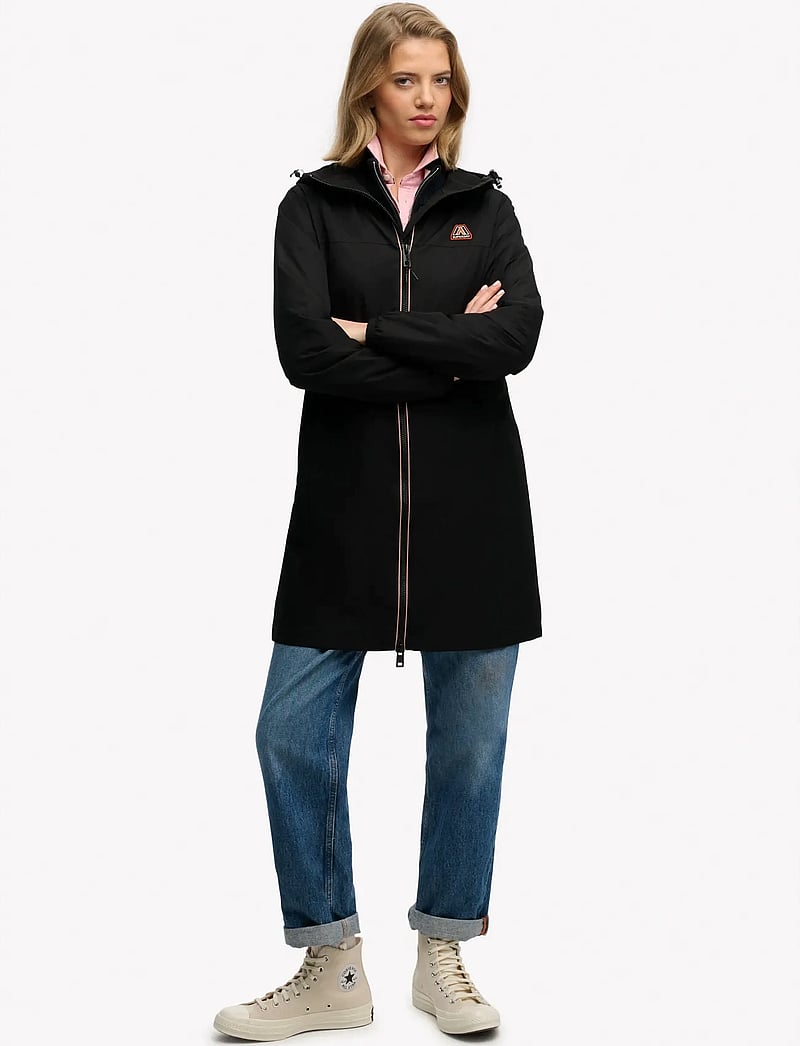 Superdry - LONGLINE TRI WINDBREAKER JKT - outdoor jacken - black - 3