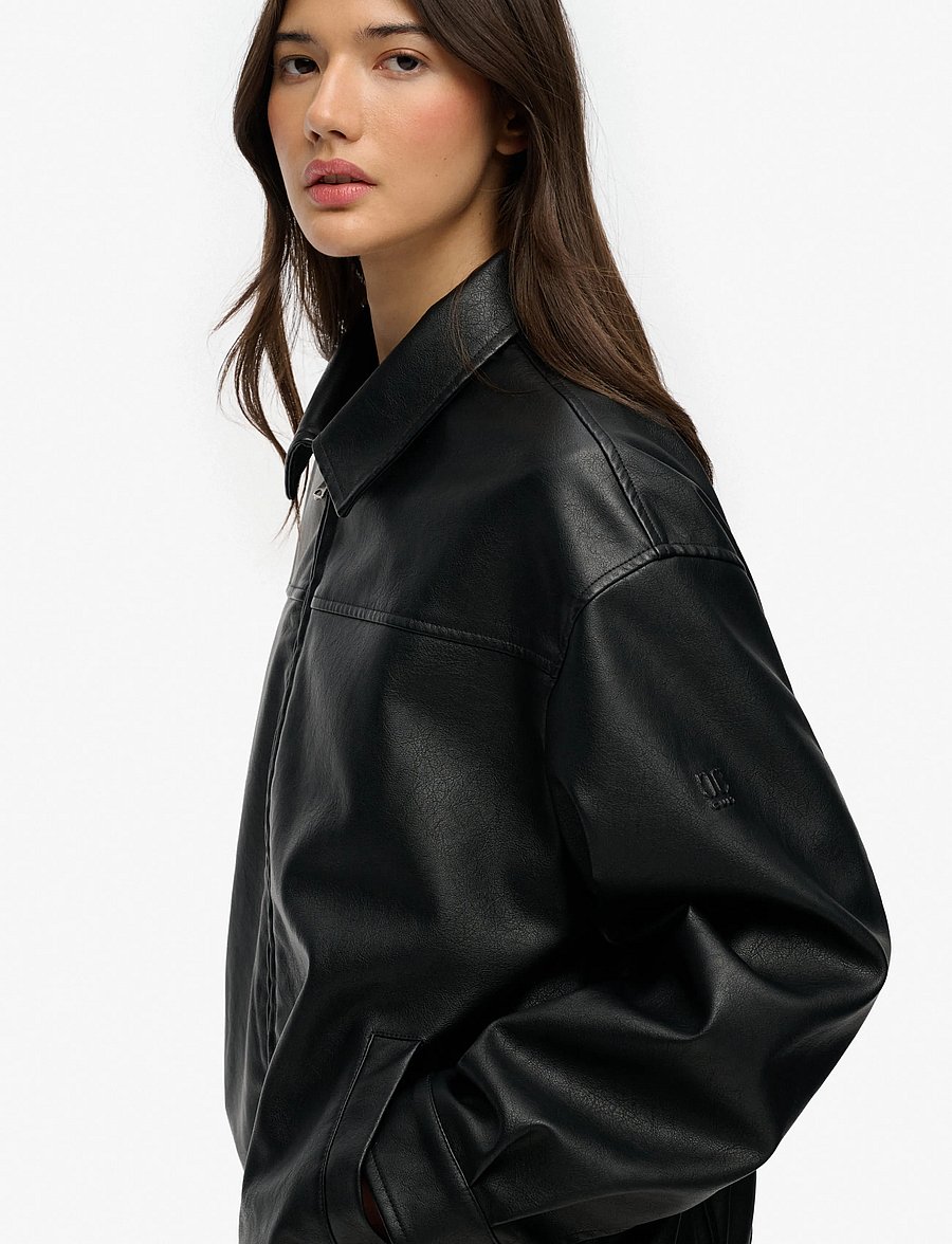 Superdry - COLLARED OVERSIZED BOMBER - black - 3
