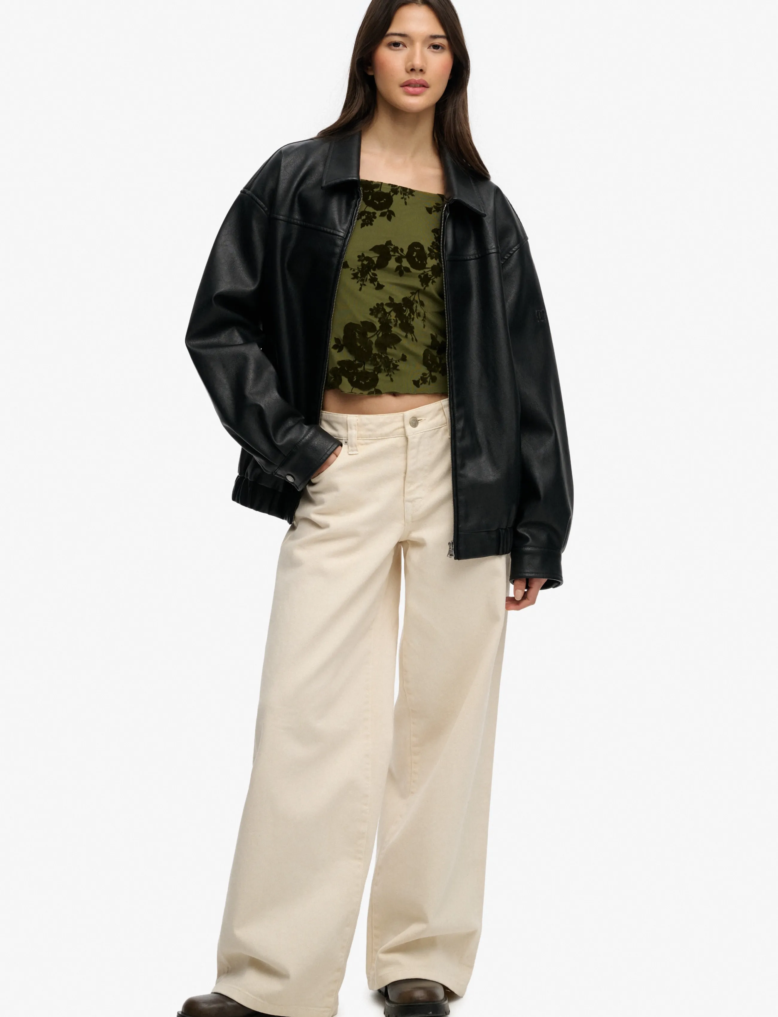 Superdry - COLLARED OVERSIZED BOMBER - black - 4