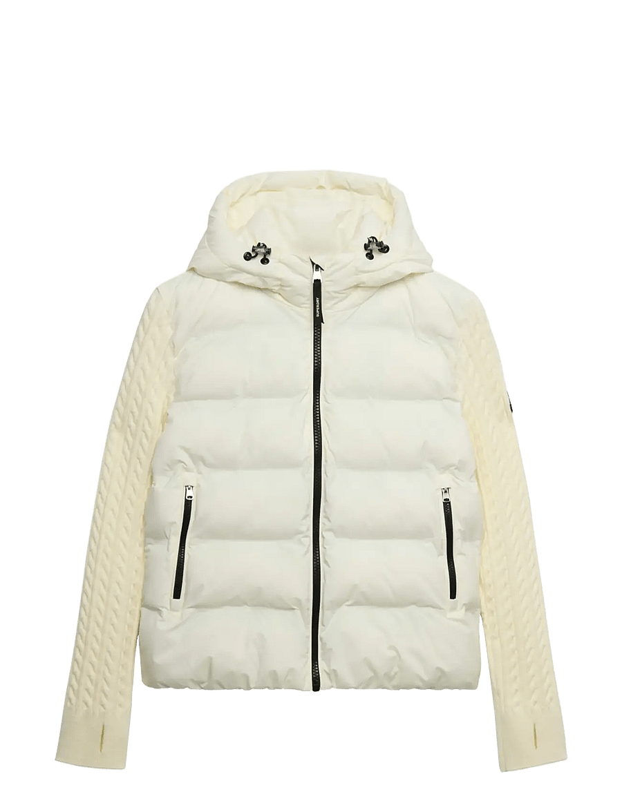 Superdry - CABLE KNIT SLEEVE HYBRID - off white - 2