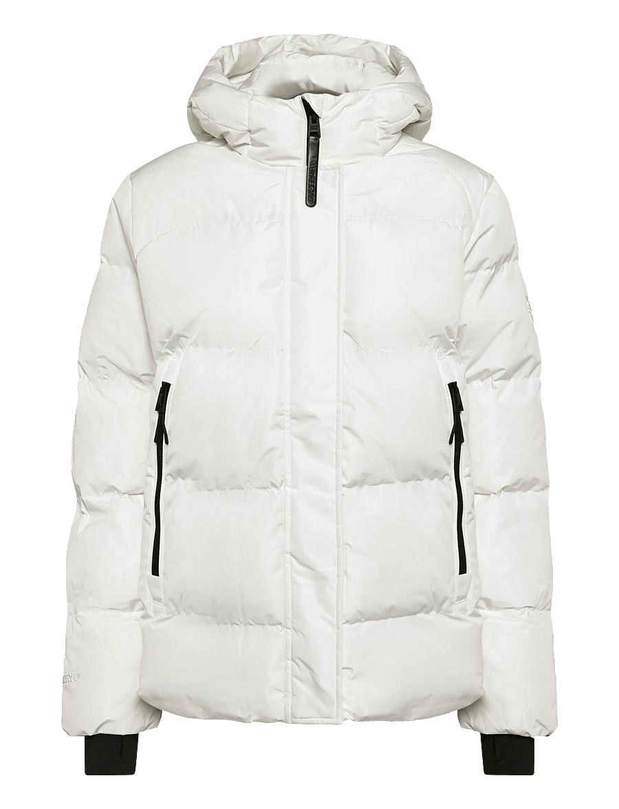 Superdry - HOODED 5 BAFFLE SPORTS PUFFER - vinterjakker - off white - 1