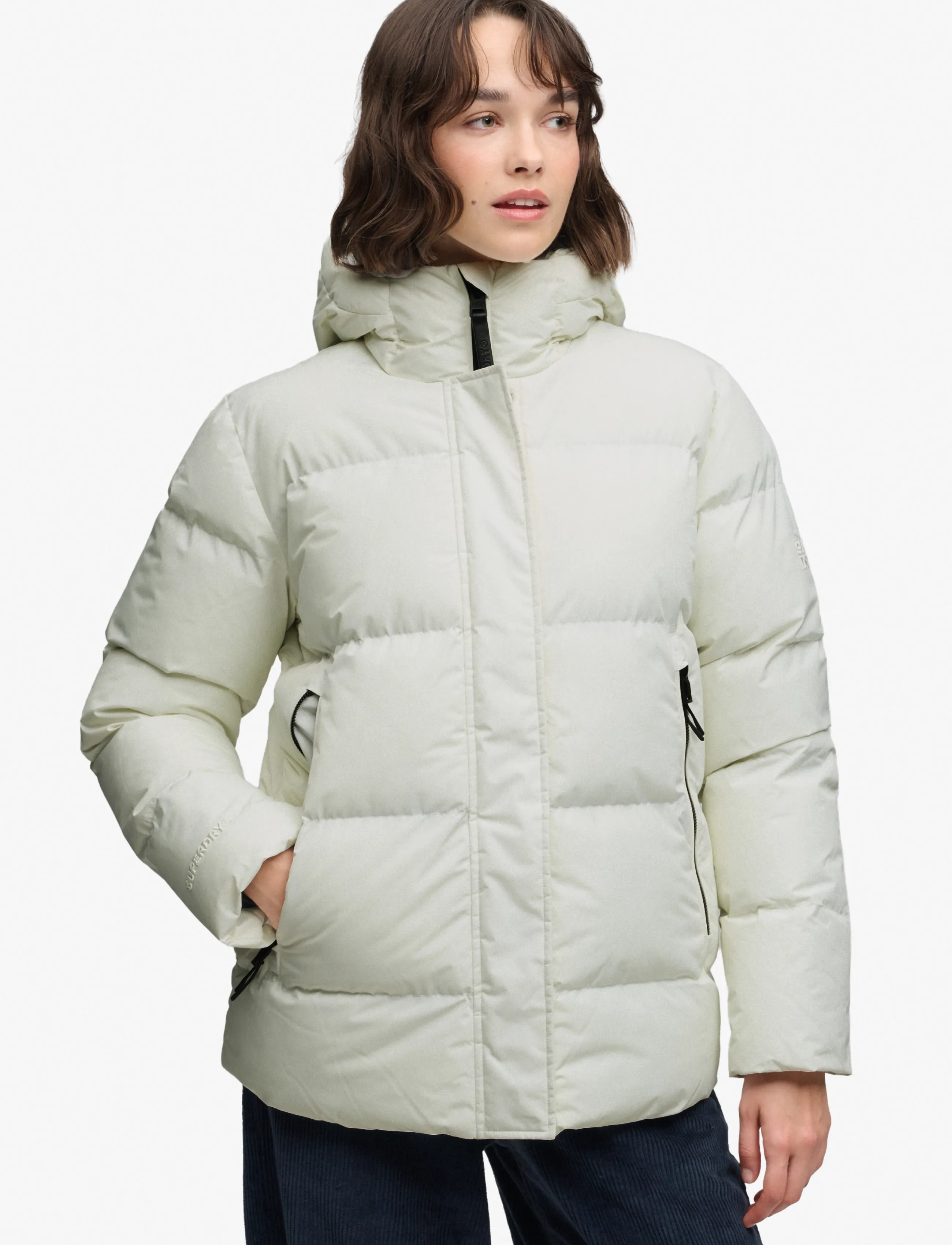 Superdry - HOODED 5 BAFFLE SPORTS PUFFER - off white - 3