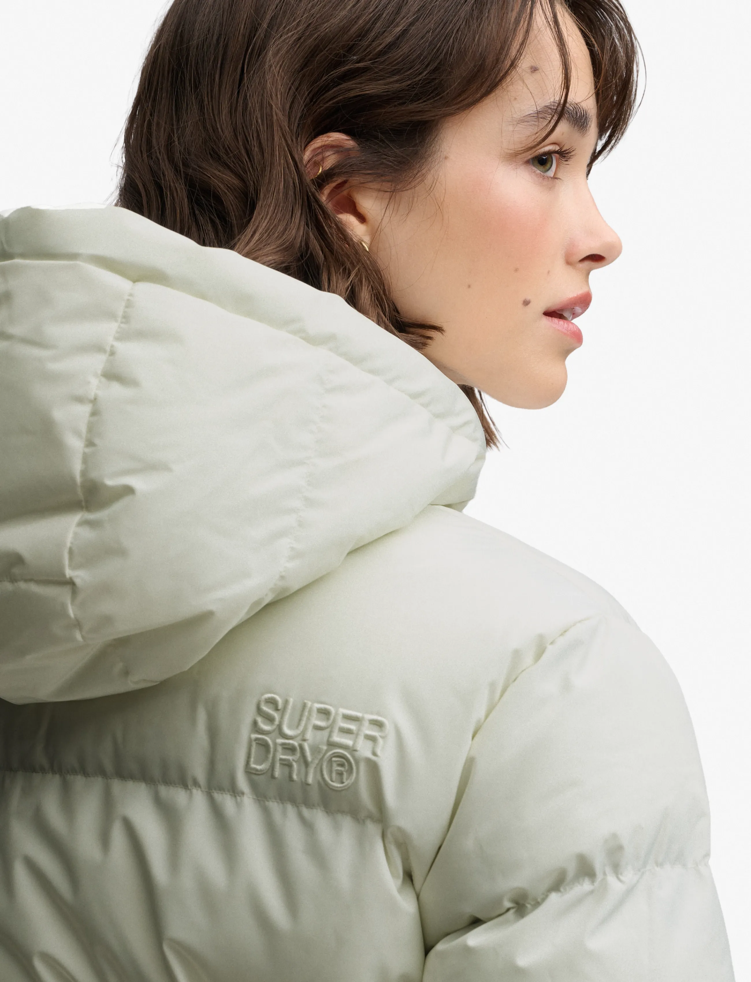 Superdry - HOODED 5 BAFFLE SPORTS PUFFER - off white - 4