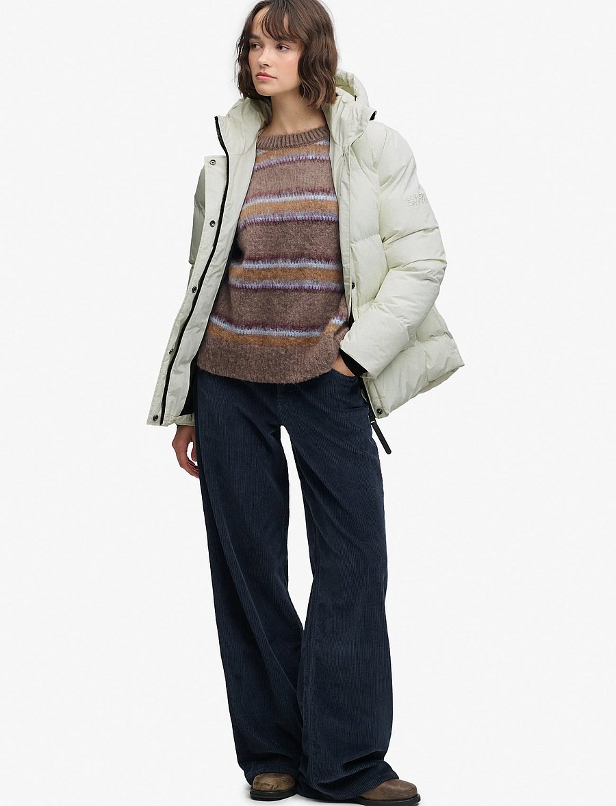 Superdry - HOODED 5 BAFFLE SPORTS PUFFER - off white - 5