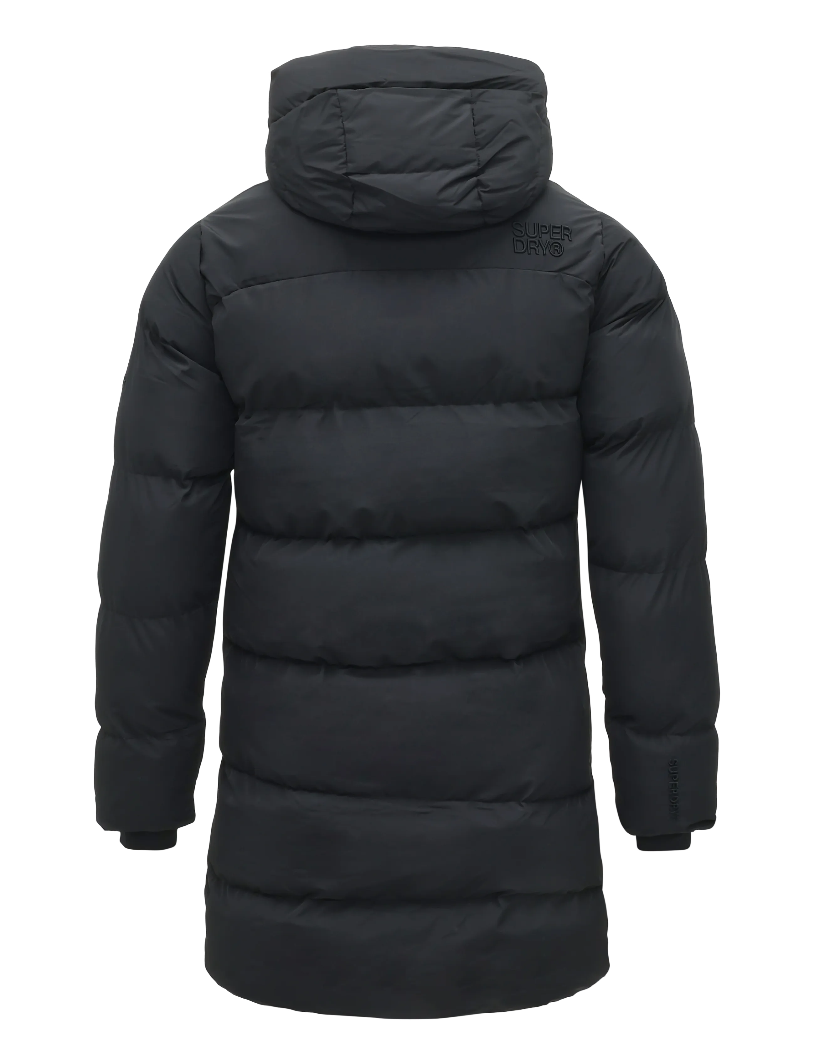 Superdry - HOODED SPORTS PUFFER MID JKT - winterjacken - black - 2