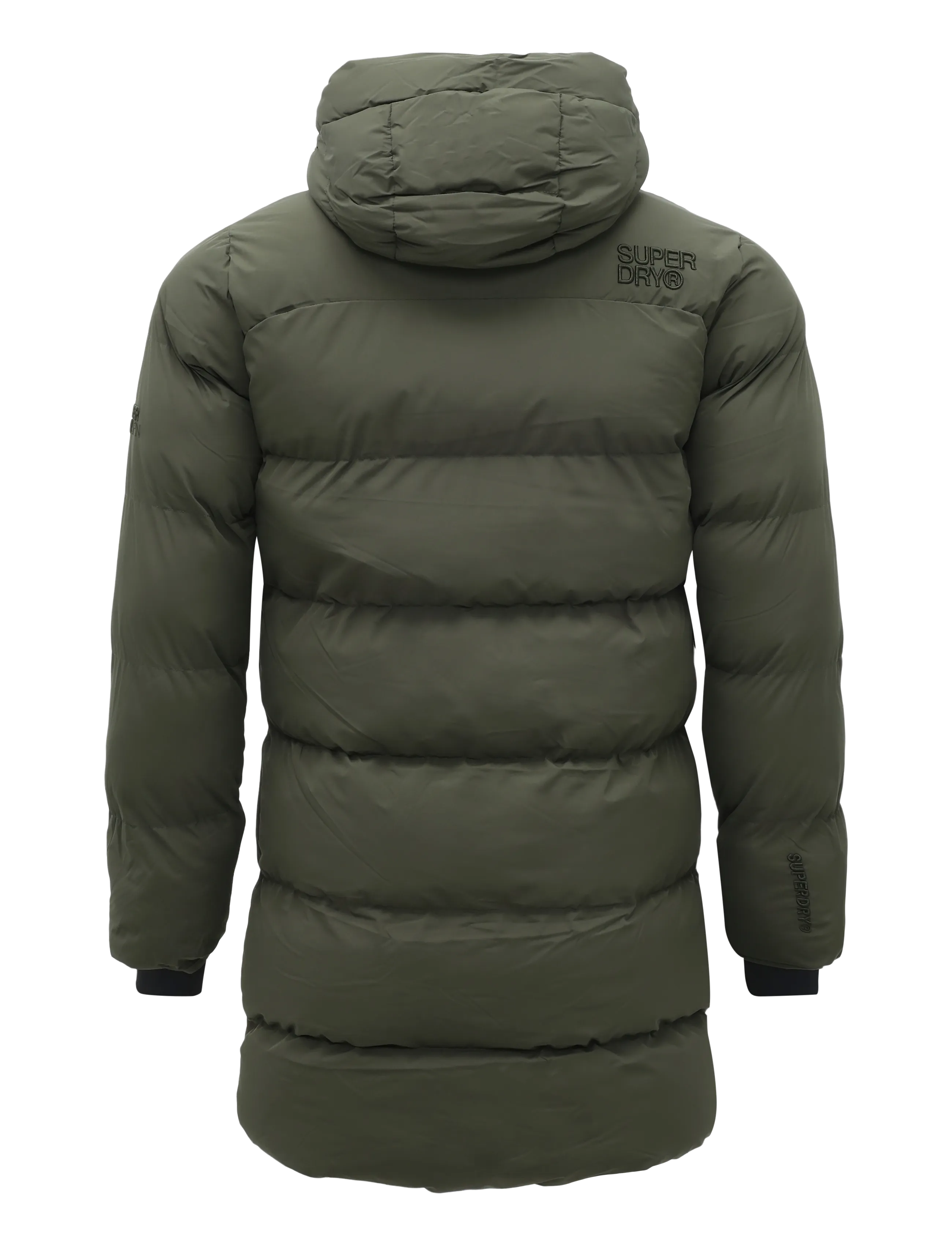 Superdry - HOODED SPORTS PUFFER MID JKT - vinterjackor - washed khaki - 2