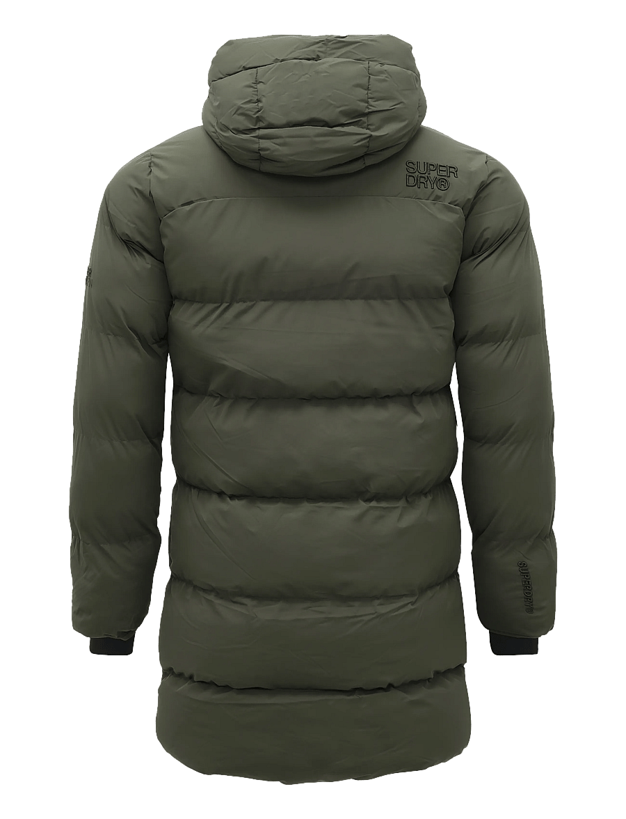 Superdry - HOODED SPORTS PUFFER MID JKT - winterjacken - washed khaki - 2