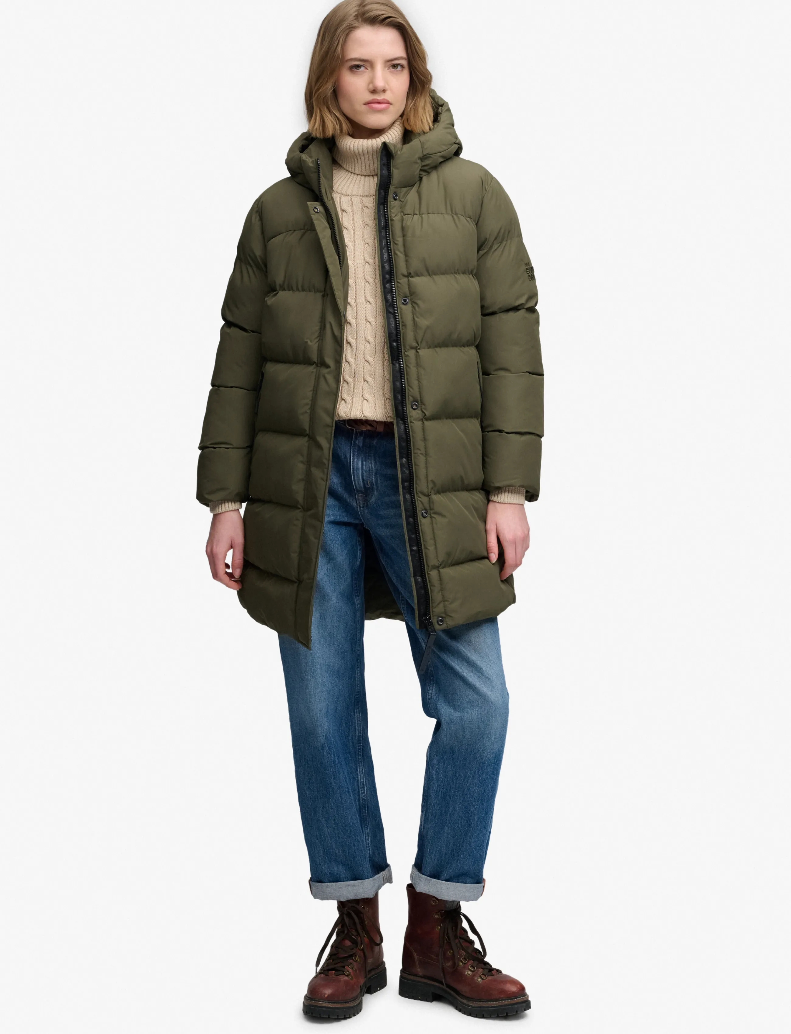Superdry Hooded Sports Puffer Mid Jkt dunjackor dam – bild 8