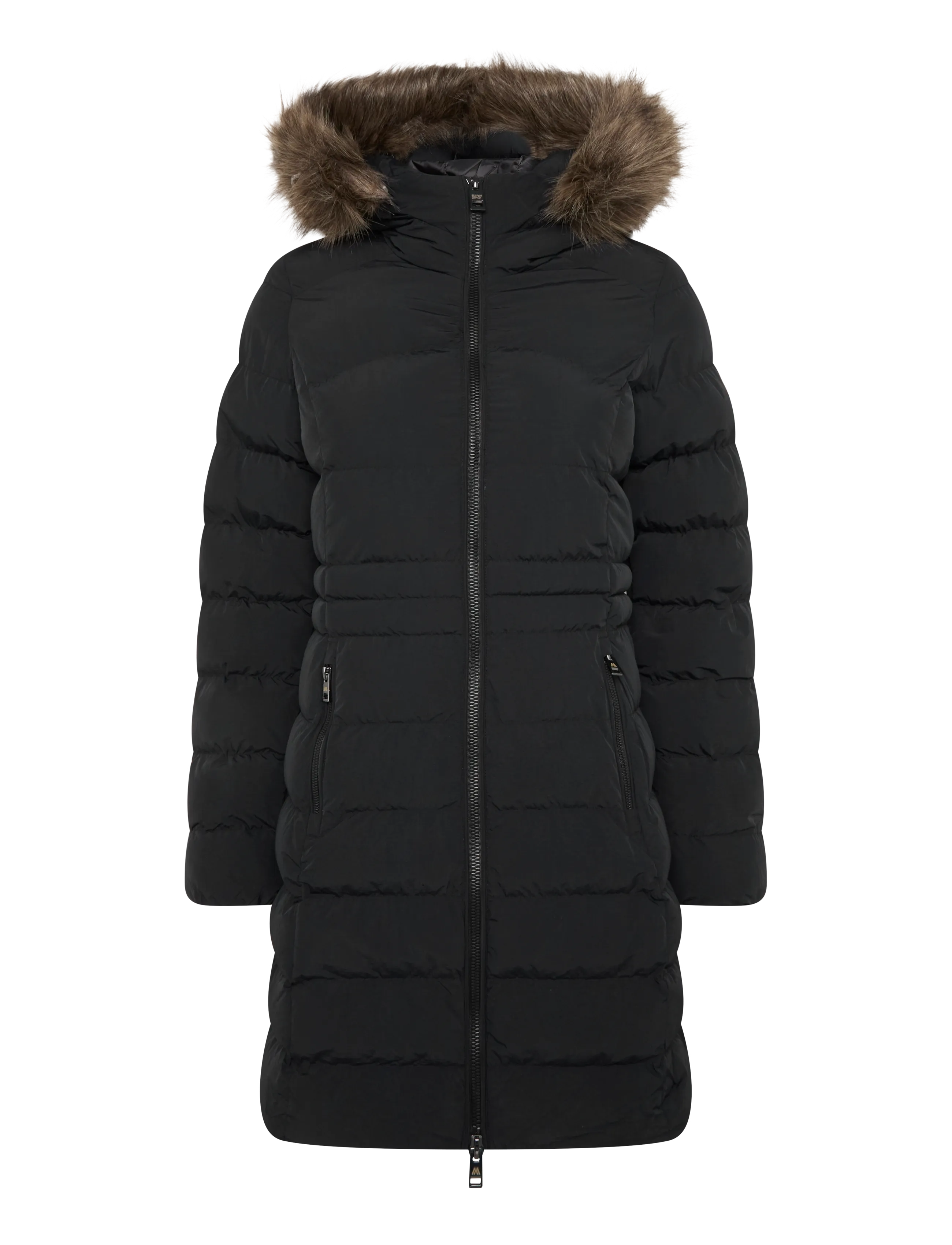 Superdry HOOD FAUX FUR FUJI MID LENGTH - Clothing - BLACK / black