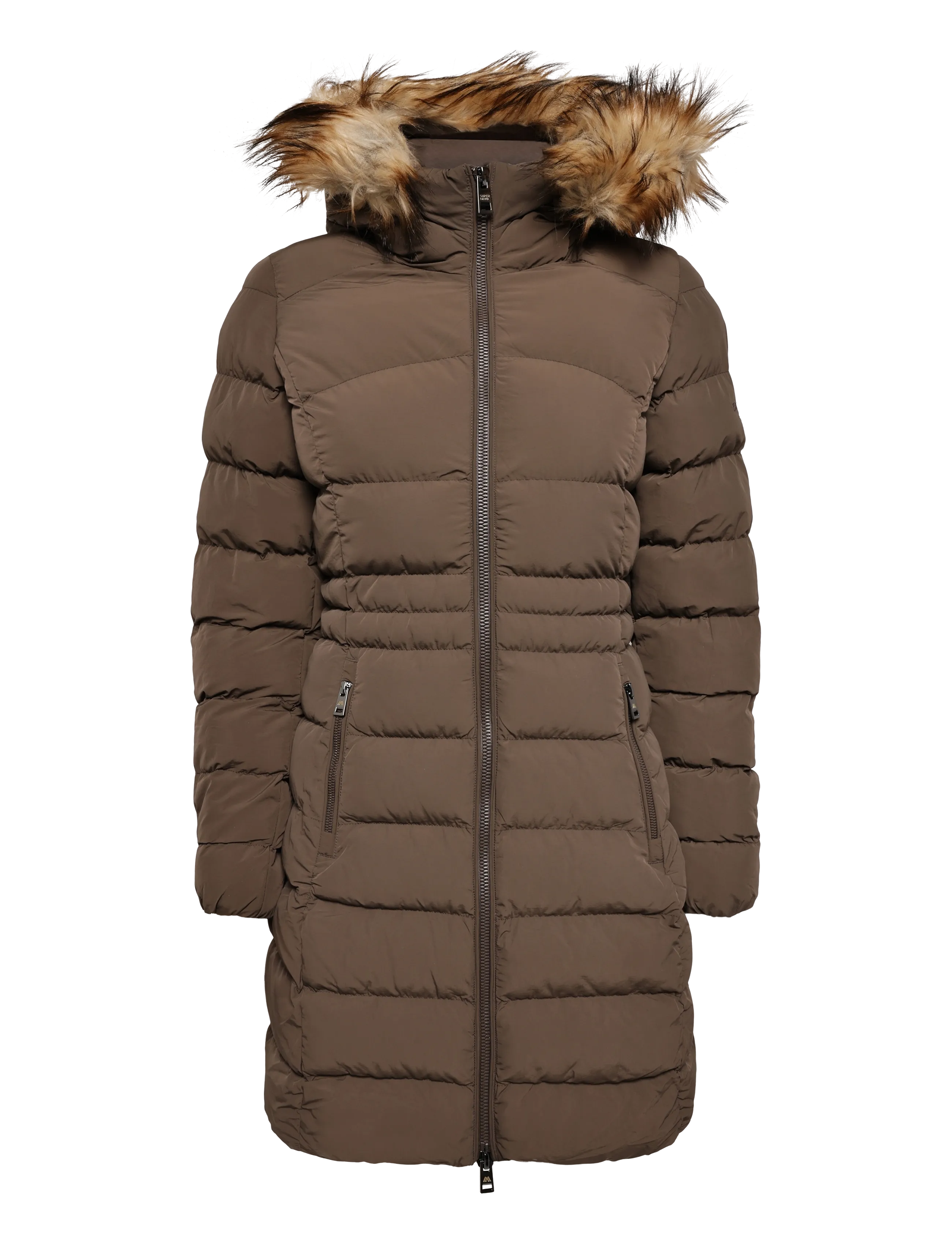 Superdry - HOOD FAUX FUR FUJI MID LENGTH - talvitakit - bracken brown - 1