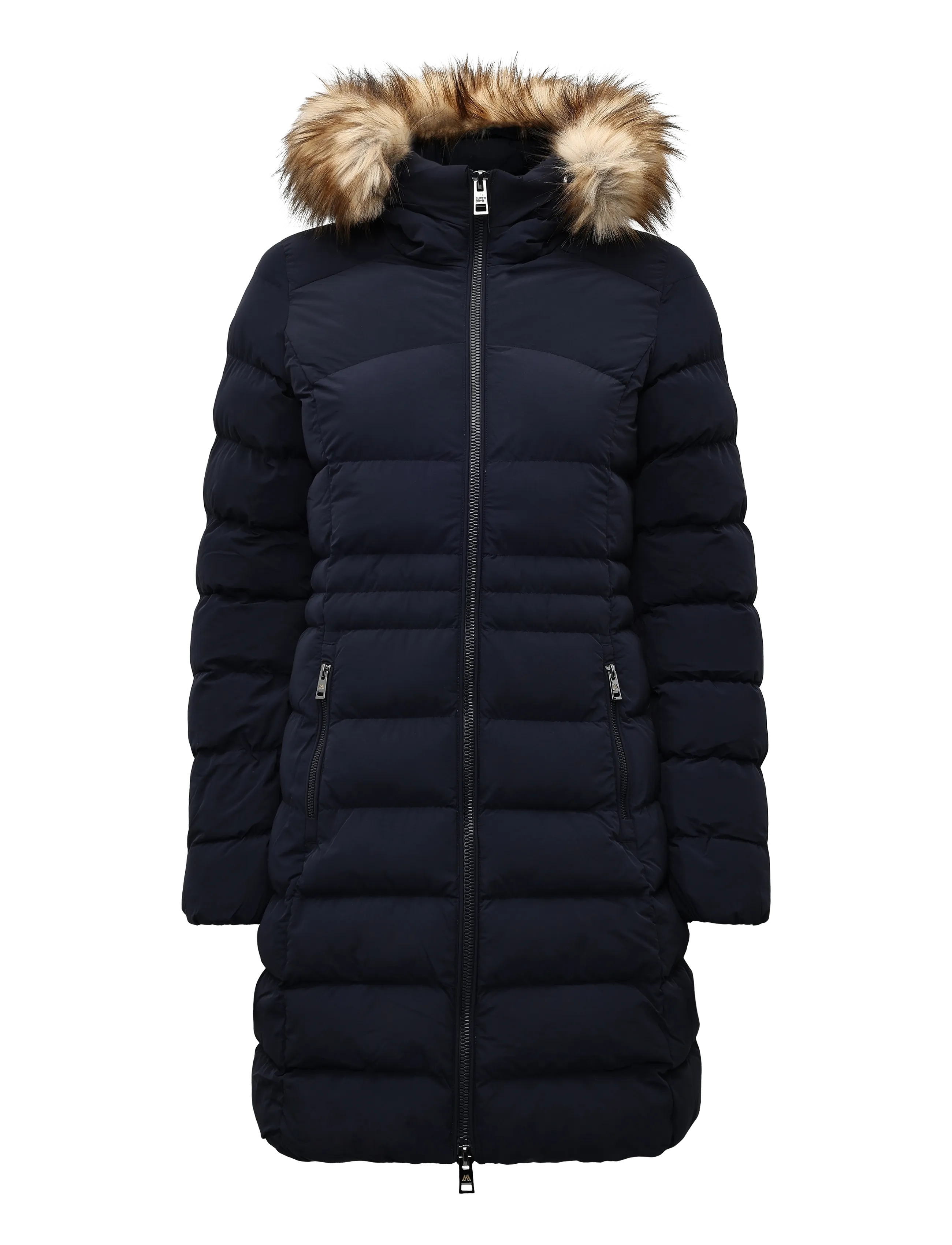 Superdry - HOOD FAUX FUR FUJI MID LENGTH - vinterjakker - darkest navy - 1