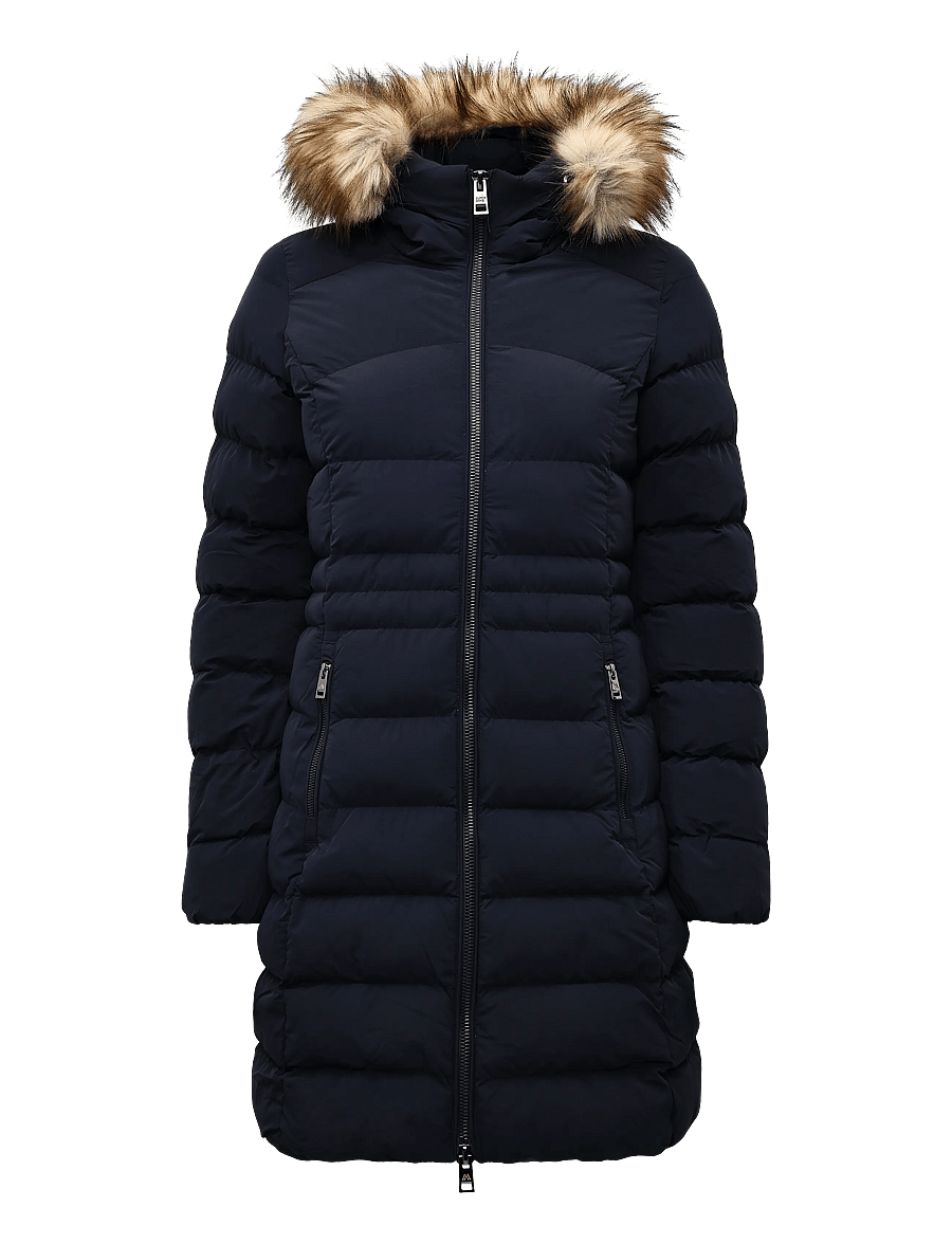 Superdry - HOOD FAUX FUR FUJI MID LENGTH - vinterjakker - darkest navy - 1