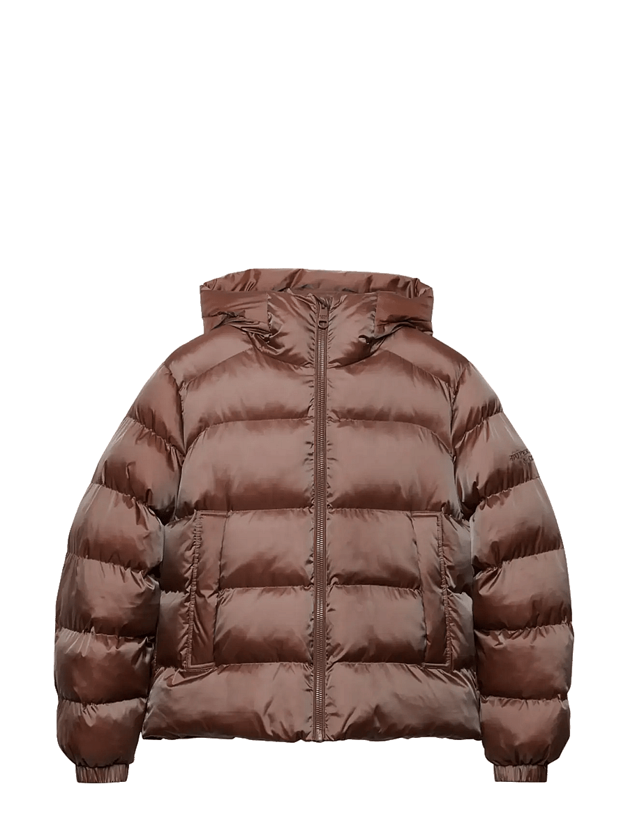 Superdry - HOODED SHINE PUFFER JACKET - vinterjakker - nutmeg spice brown sheen - 1