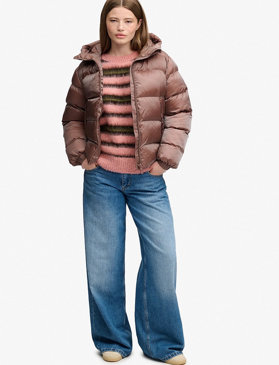Superdry - HOODED SHINE PUFFER JACKET - vinterjakker - nutmeg spice brown sheen - 5