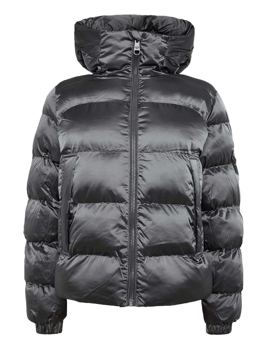 Superdry - HOODED SHINE PUFFER JACKET - winterjacken - black sheen - 1