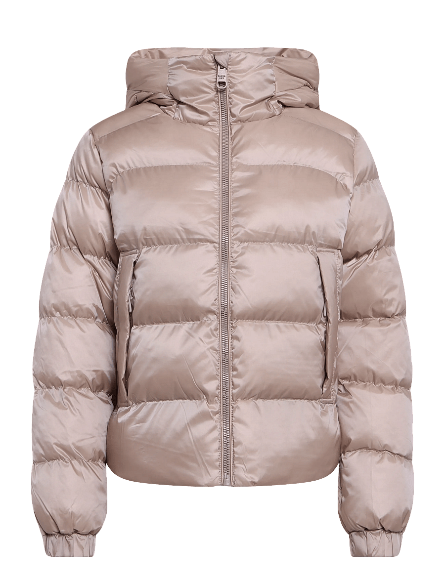 Superdry - HOODED SHINE PUFFER JACKET - vinterjakker - mushroom beige - 1