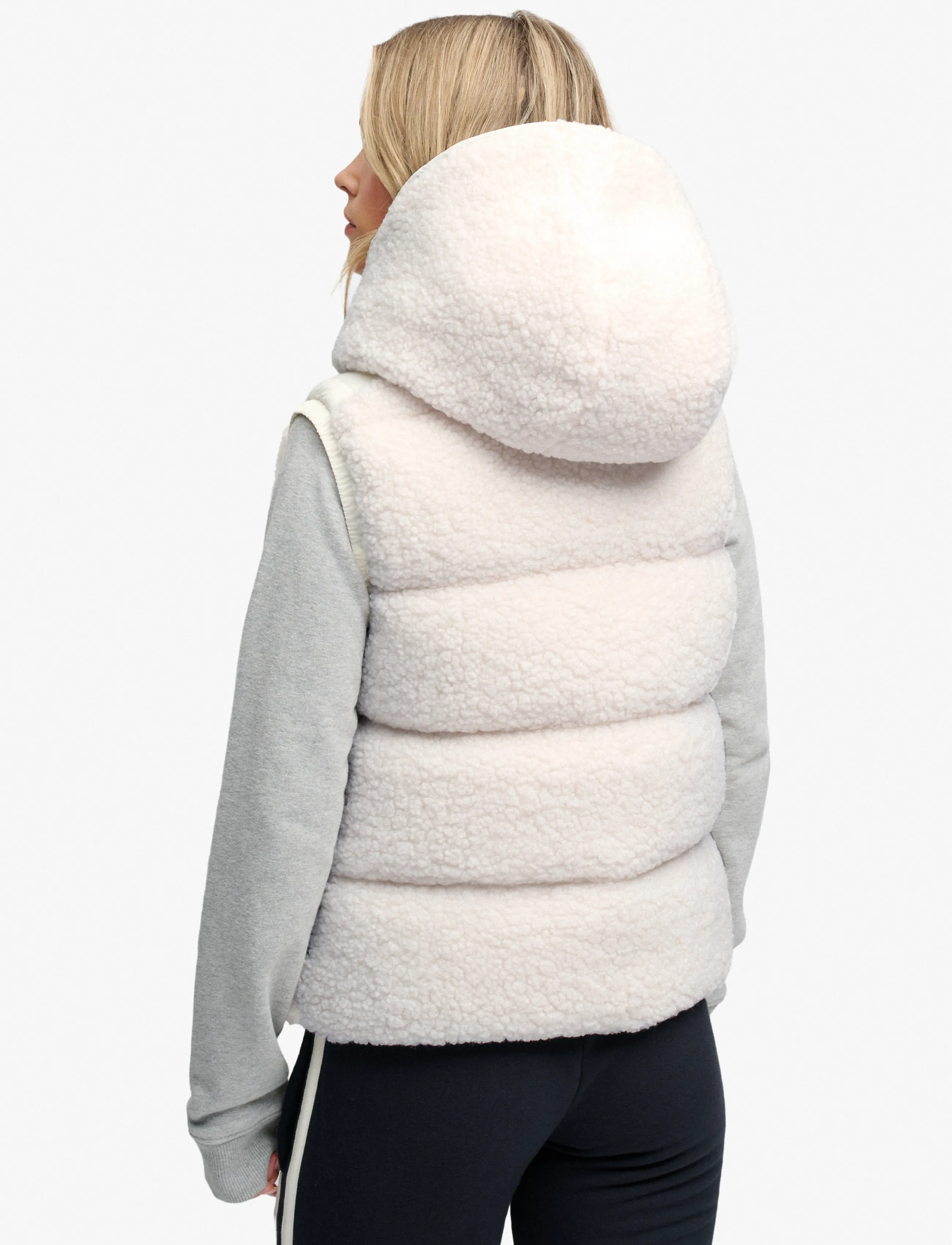Superdry - BORG BAFFLE GILET - chalk white - 3