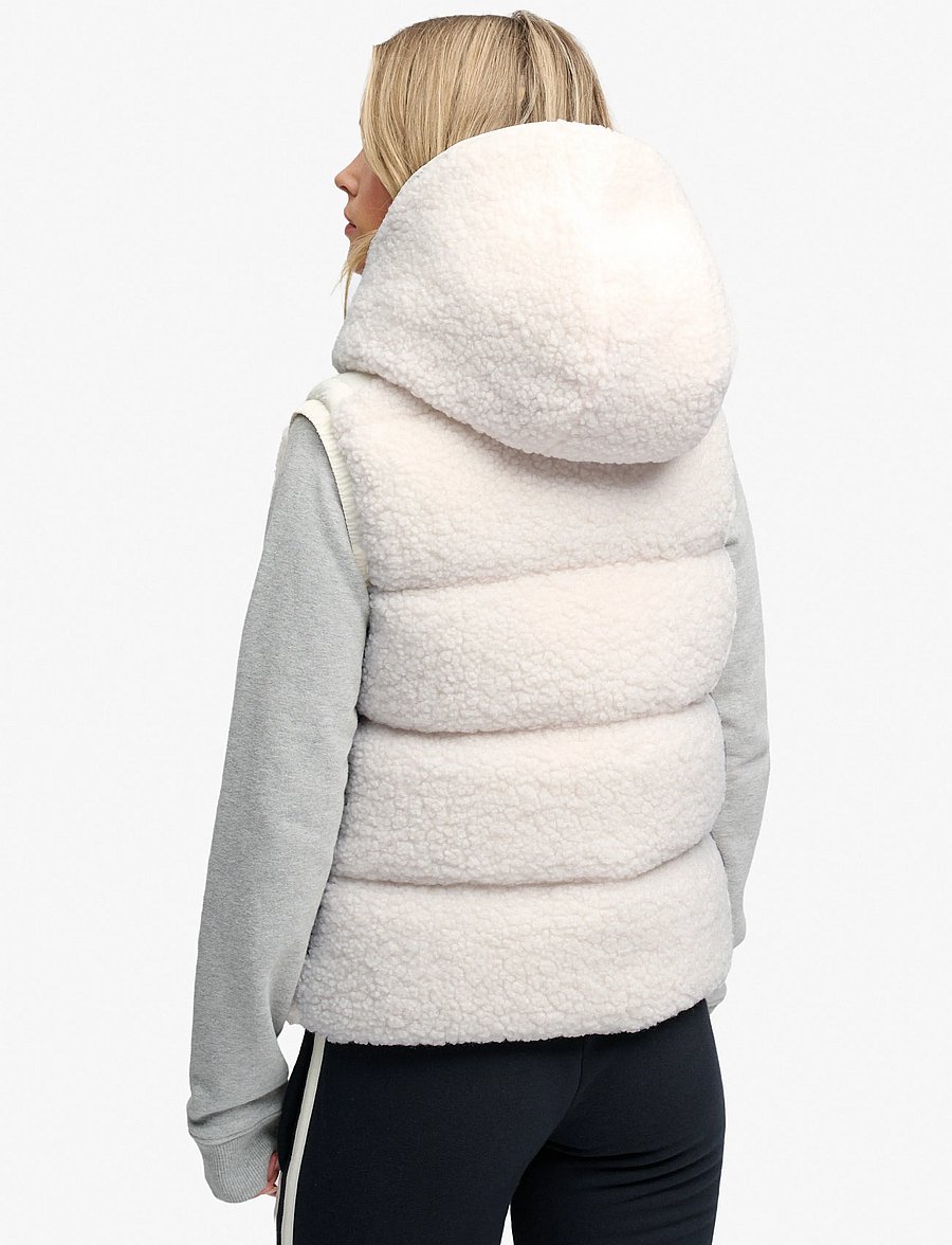 Superdry - BORG BAFFLE GILET - chalk white - 3