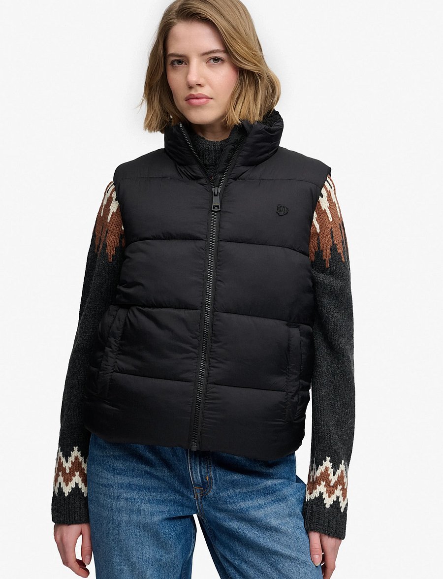 Superdry - BORG LINED GILET - black - 4