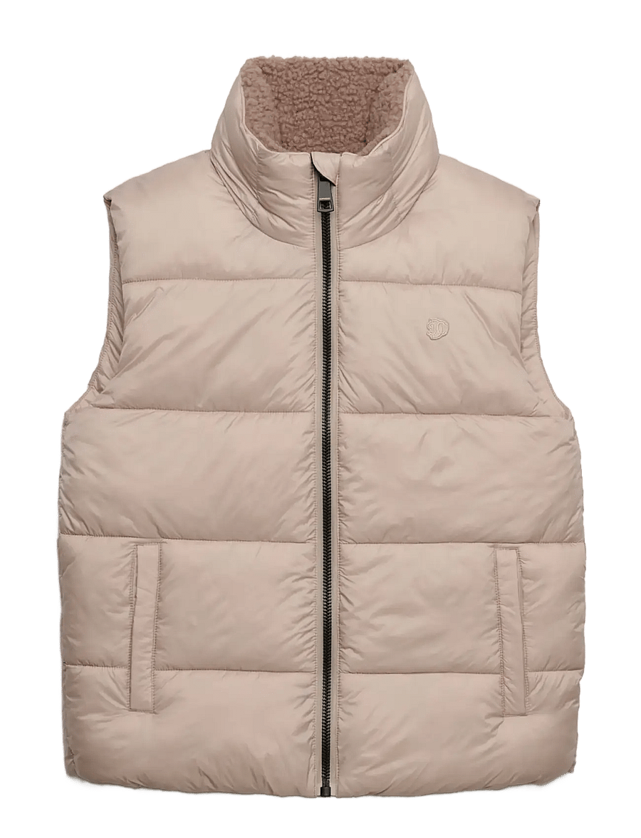 Superdry - BORG LINED GILET - overtøj - mushroom beige - 1