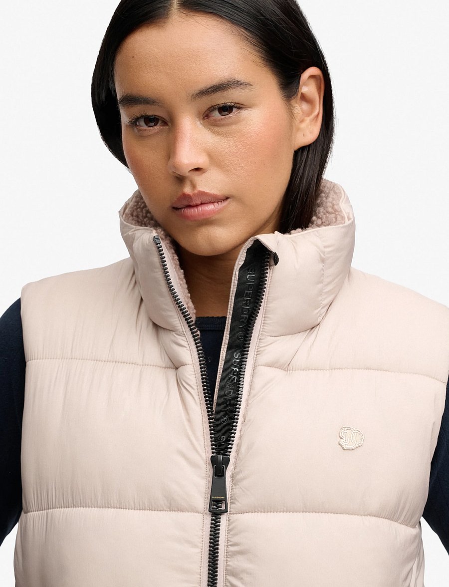Superdry - BORG LINED GILET - overtøj - mushroom beige - 3