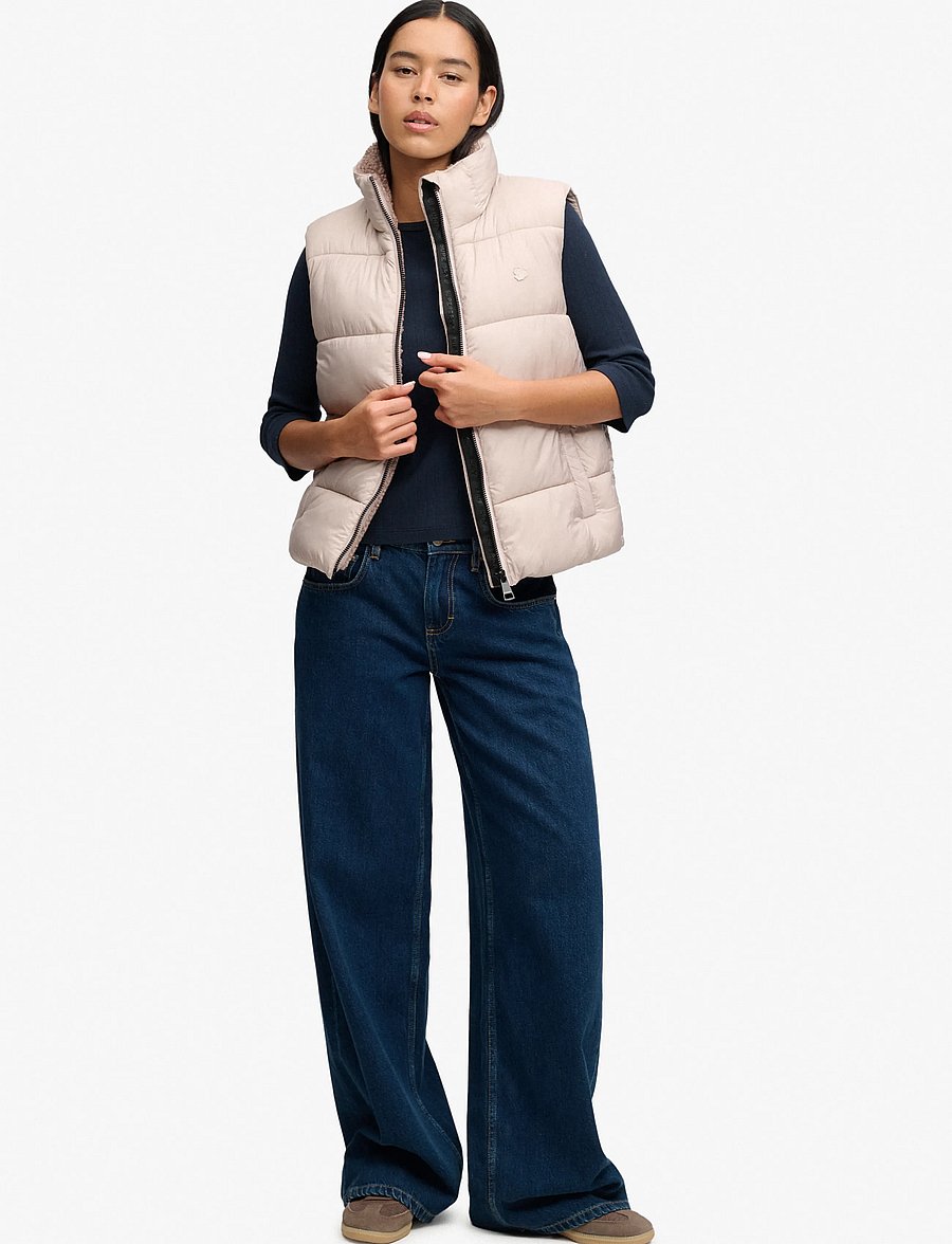 Superdry - BORG LINED GILET - overtøj - mushroom beige - 5