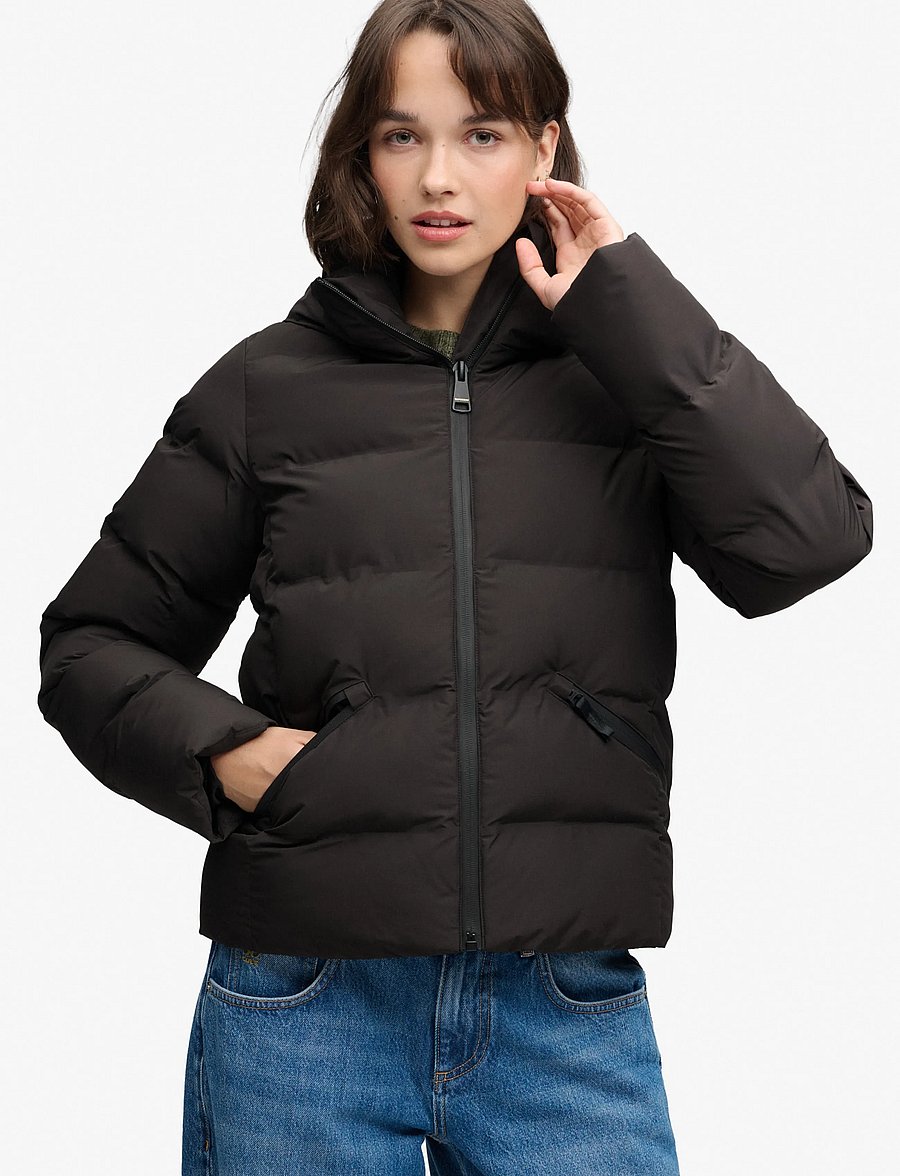 Superdry - HOODED CITY PADDED JACKET - vinterjakker - black - 4