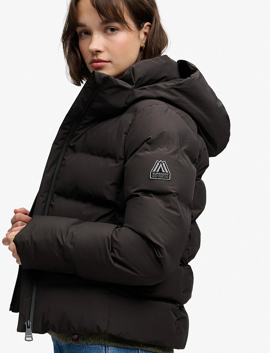 Superdry - HOODED CITY PADDED JACKET - vinterjakker - black - 5