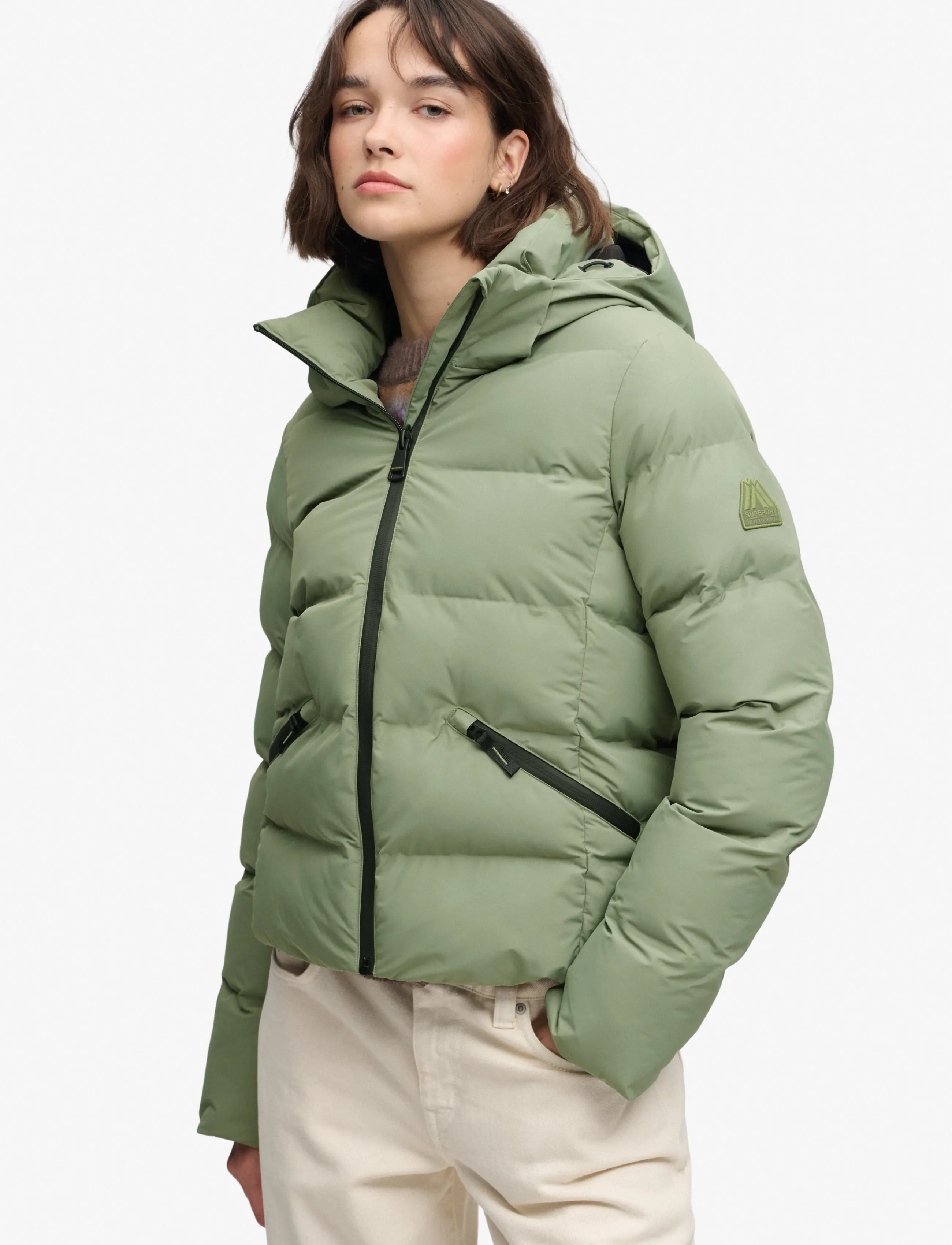 Superdry - HOODED CITY PADDED JACKET - winterjacken - light khaki green - 4